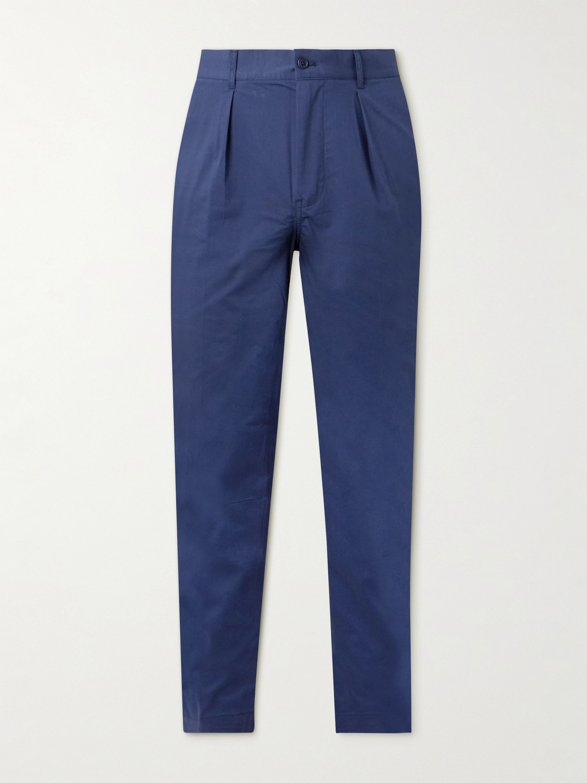 Ralph Lauren Straight Fit Linen-cotton Pant In Blue Heaven