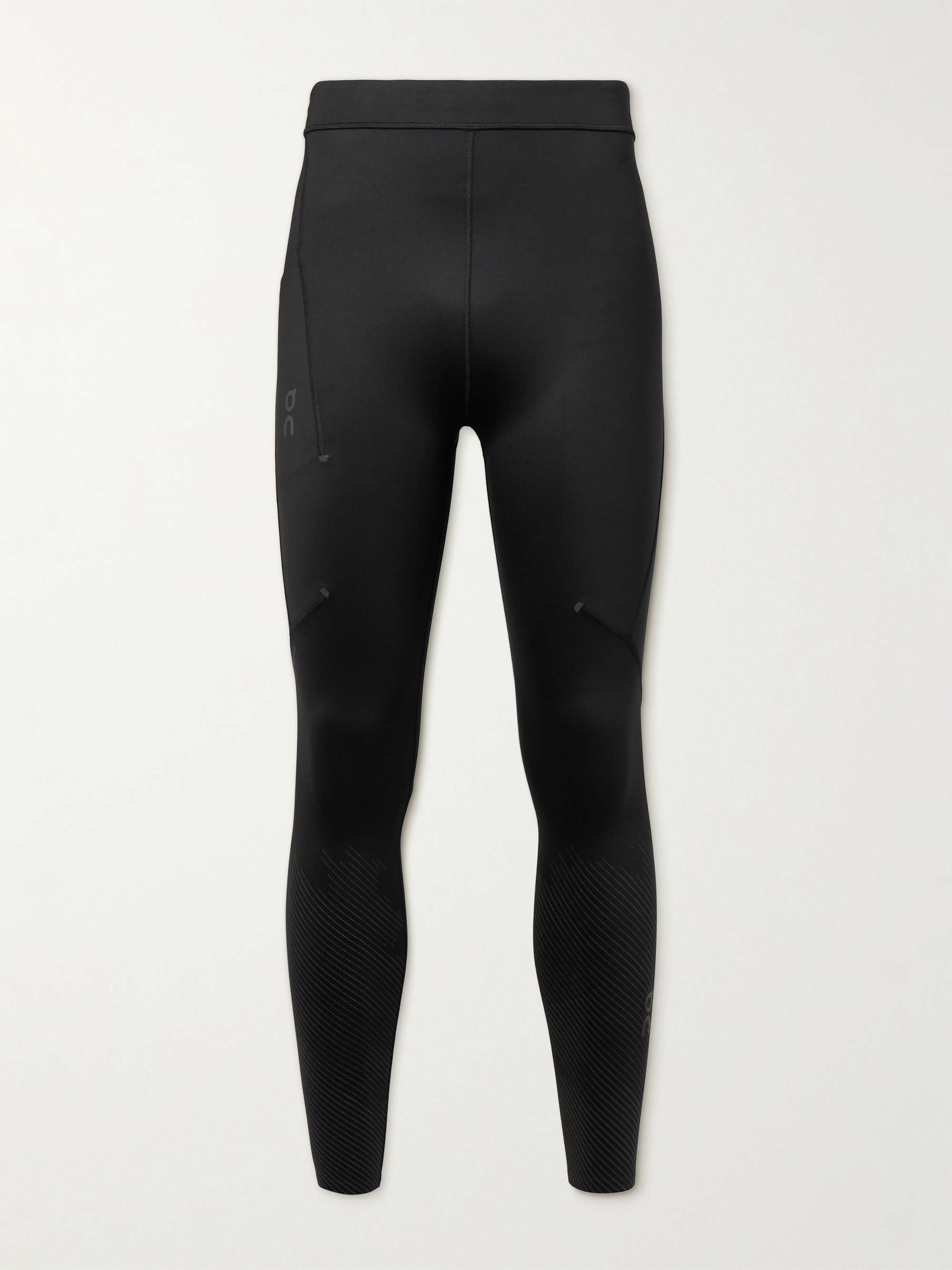 ON Lumos Logo-Print Stretch Recycled Running Tights for Men