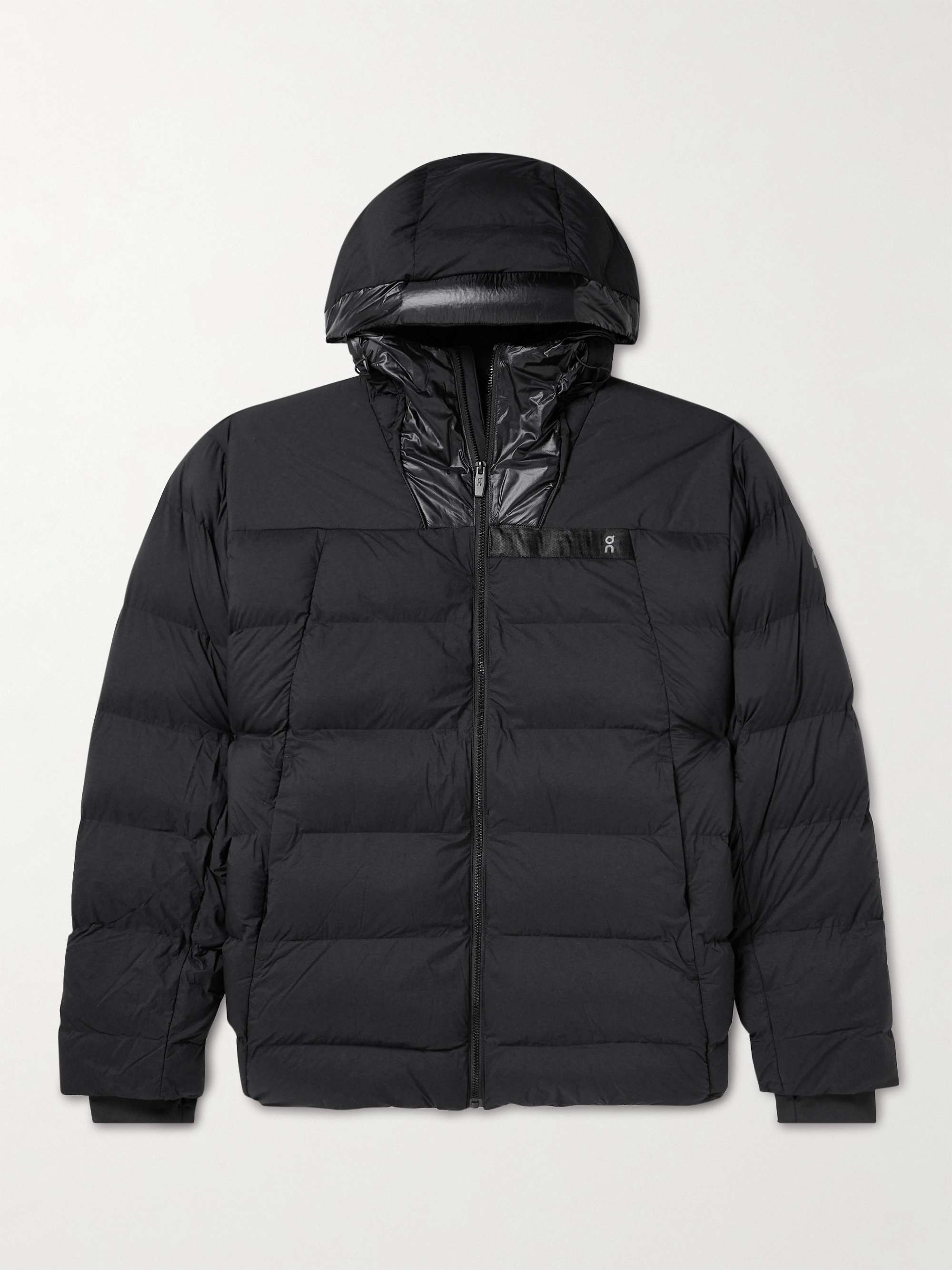 ON Challenger Webbing-Trimmed Quilted Shell Hooded Down Jacket for Men ...