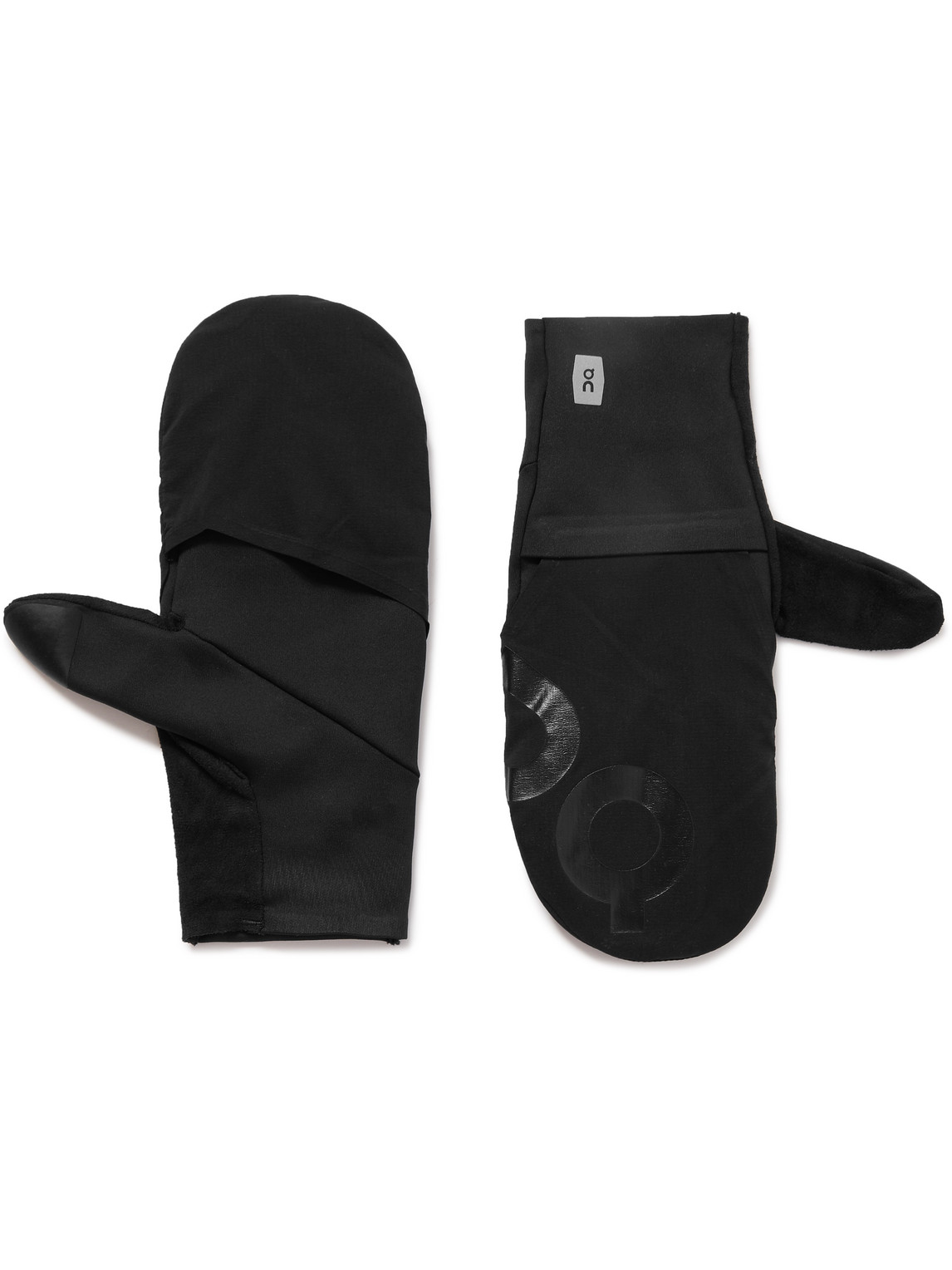 On Stretch Recycled-jersey Running Gloves In Black