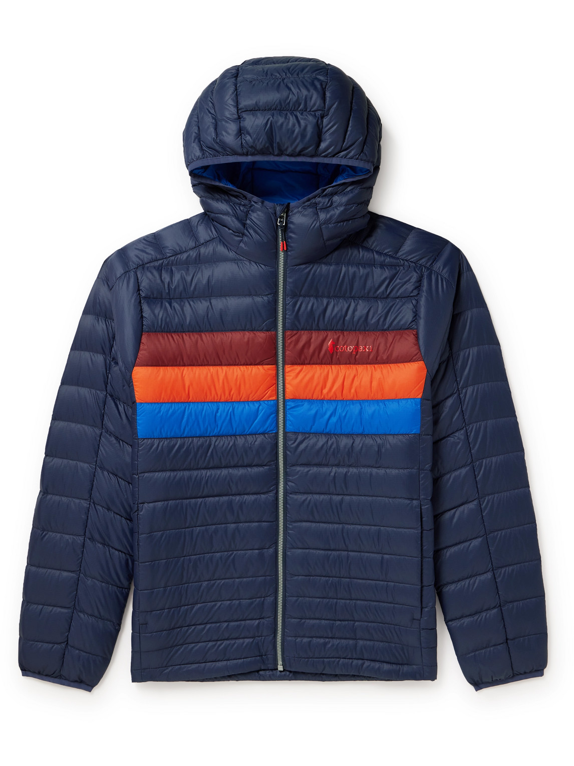 Fuego Colour-Block Quilted Ripstop Down Hooded Jacket