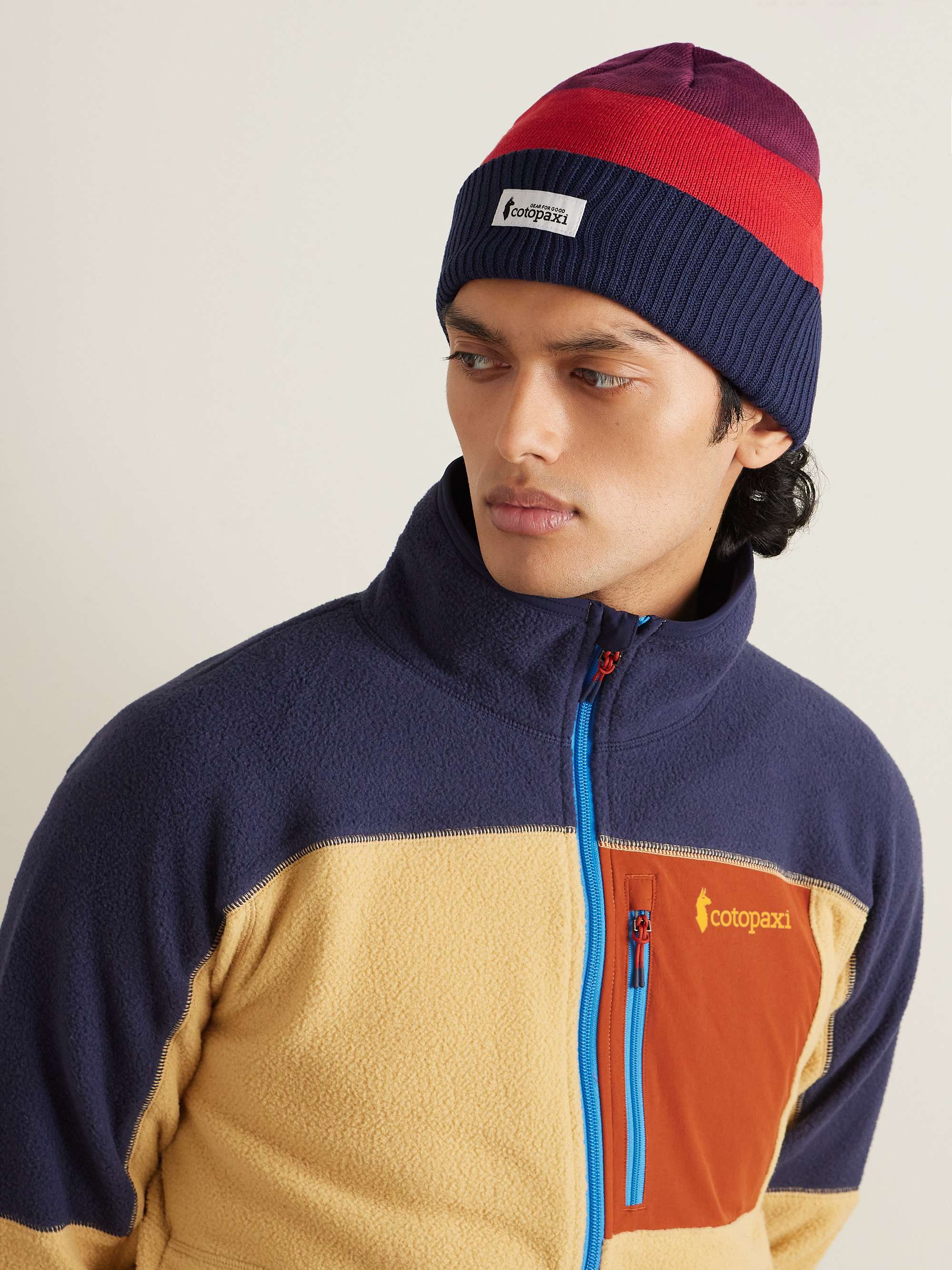 COTOPAXI Alto LogoAppliquéd Striped RecycledKnit Beanie for Men MR