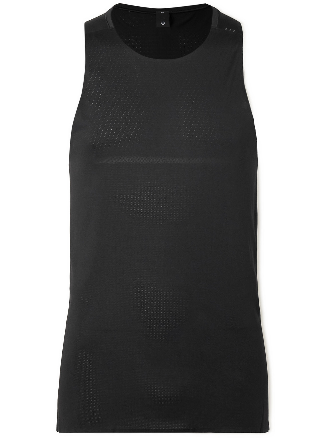 Lululemon Fast And Free Perforated Recycled-jersey Tank Top In Black