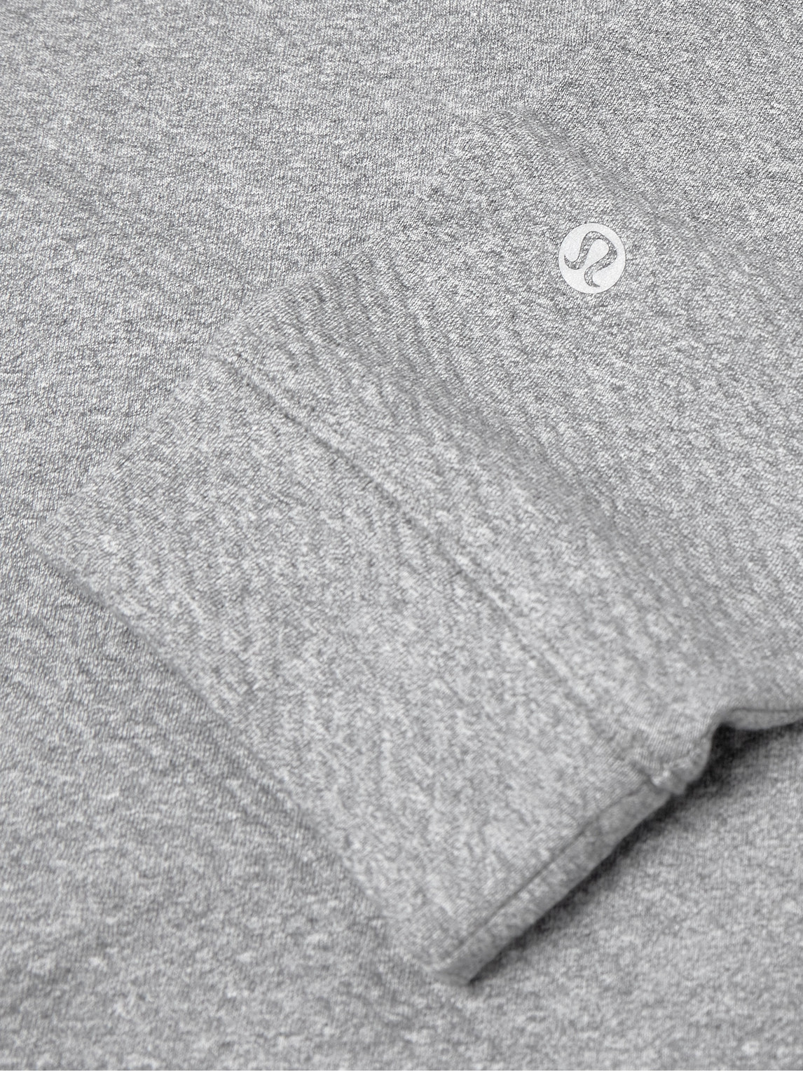 Shop Lululemon Textured Cotton-blend Jersey Half-zip Sweater In Gray