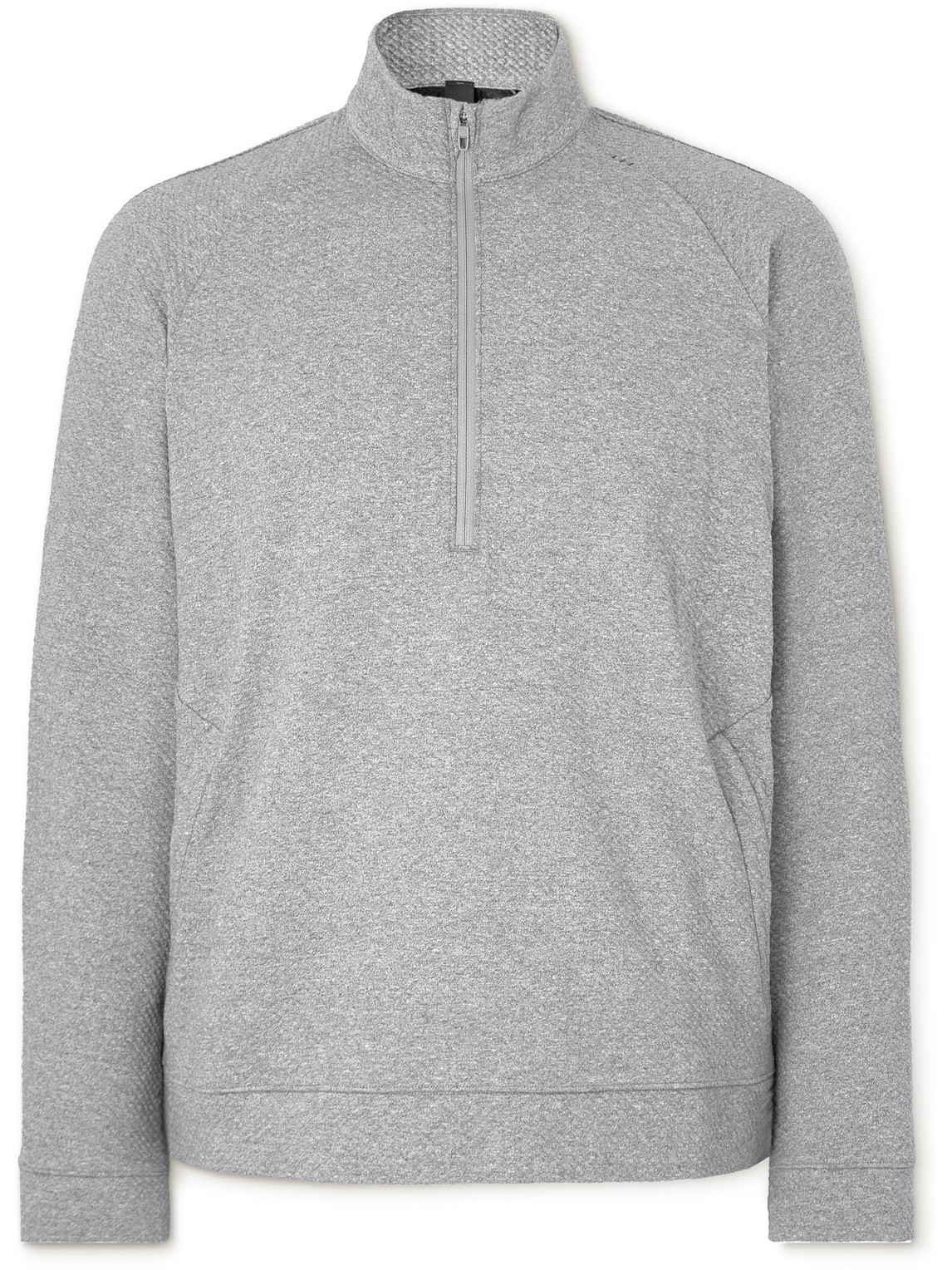 LULULEMON TEXTURED COTTON-BLEND JERSEY HALF-ZIP jumper