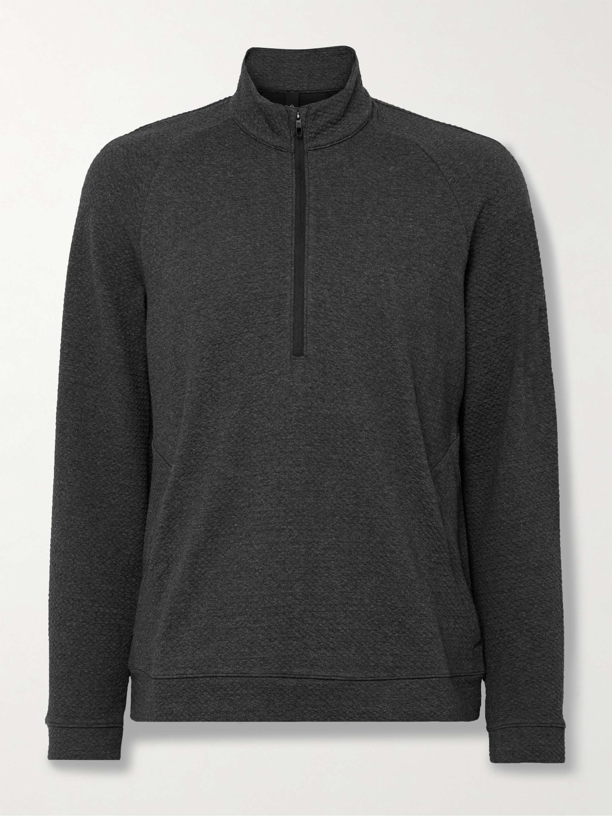 LULULEMON Textured Cotton-Blend Jersey Half-Zip Sweater for Men