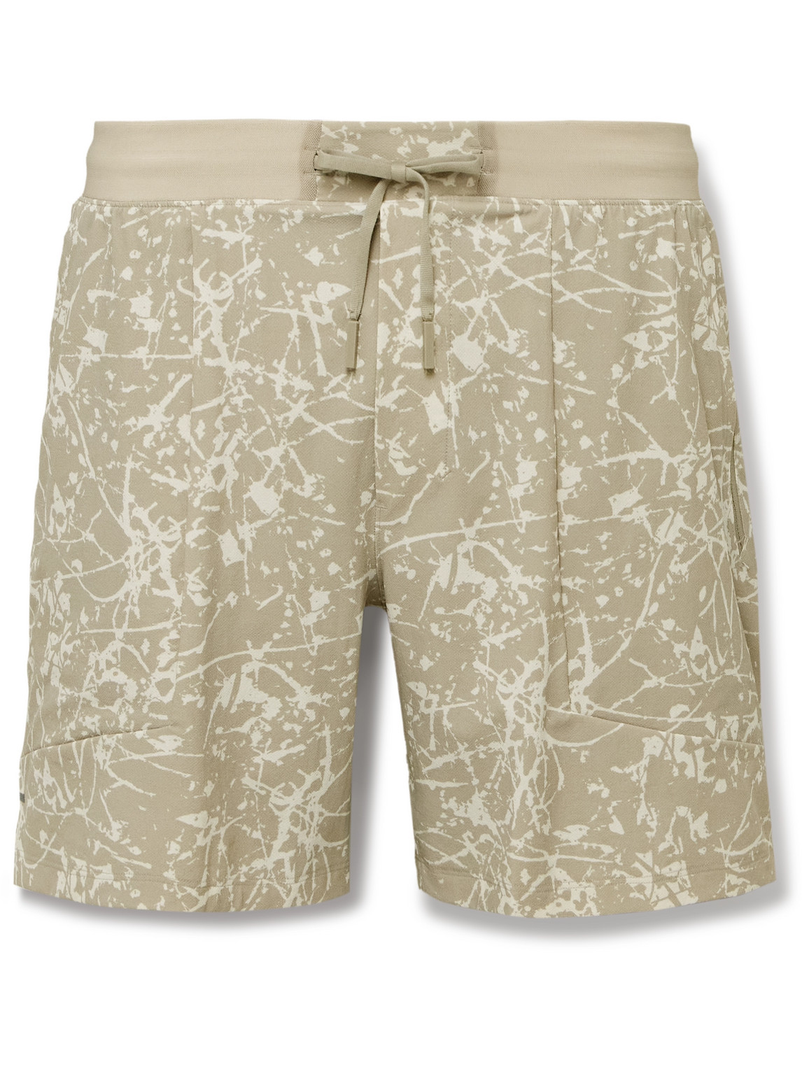 Lululemon - License To Train Straight-Leg Printed Recycled-Piqué Drawstring Shorts - Men - Neutrals - XXL