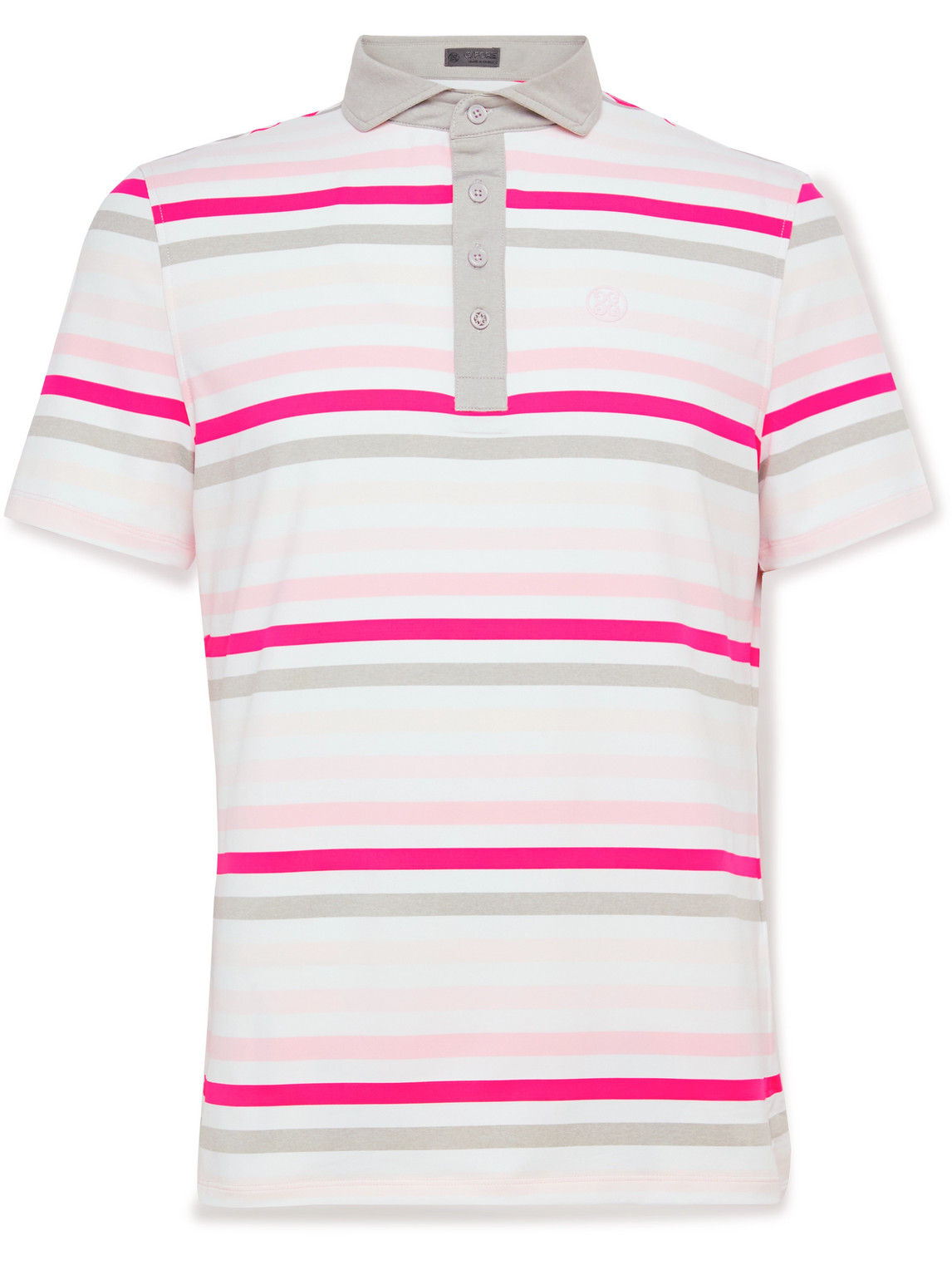 G/FORE Slim-Fit Striped Tech-Jersey Golf Polo Shirt