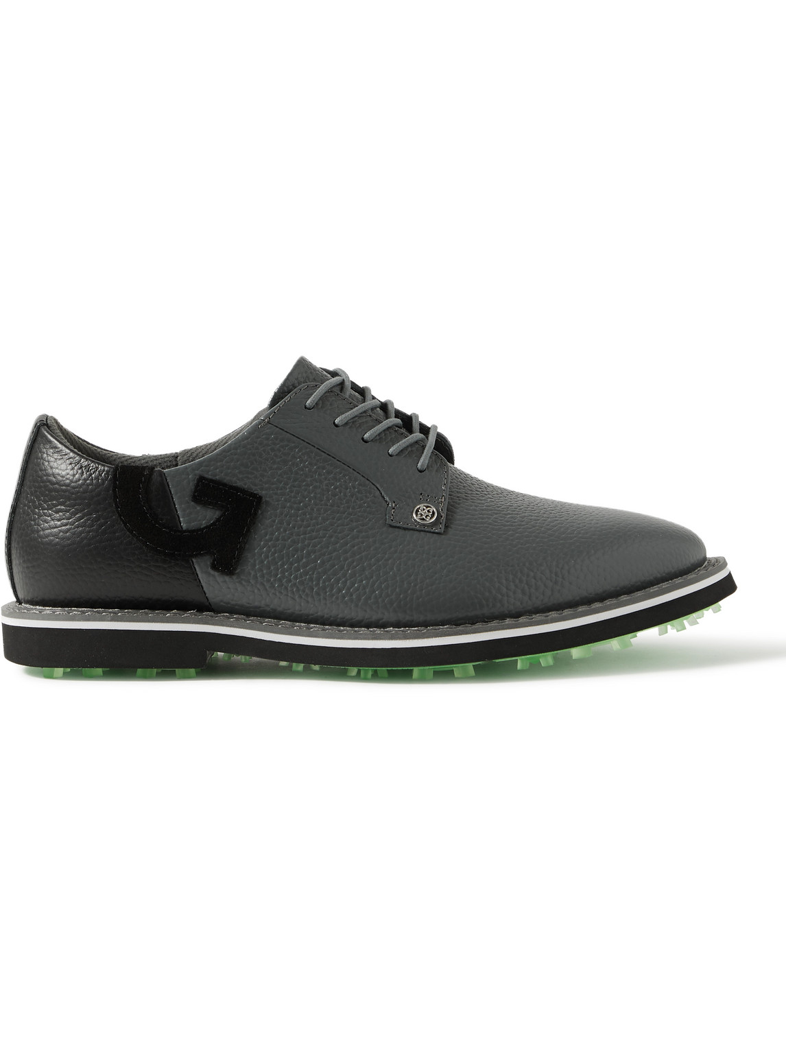 Gallivanter Suede-Trimmed Pebble-Grain Leather Golf Shoes