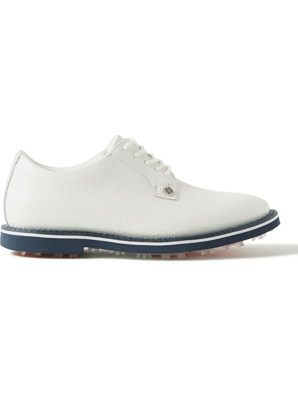 G/fore Gallivanter Pebble-grain Leather Golf Shoes In White | ModeSens