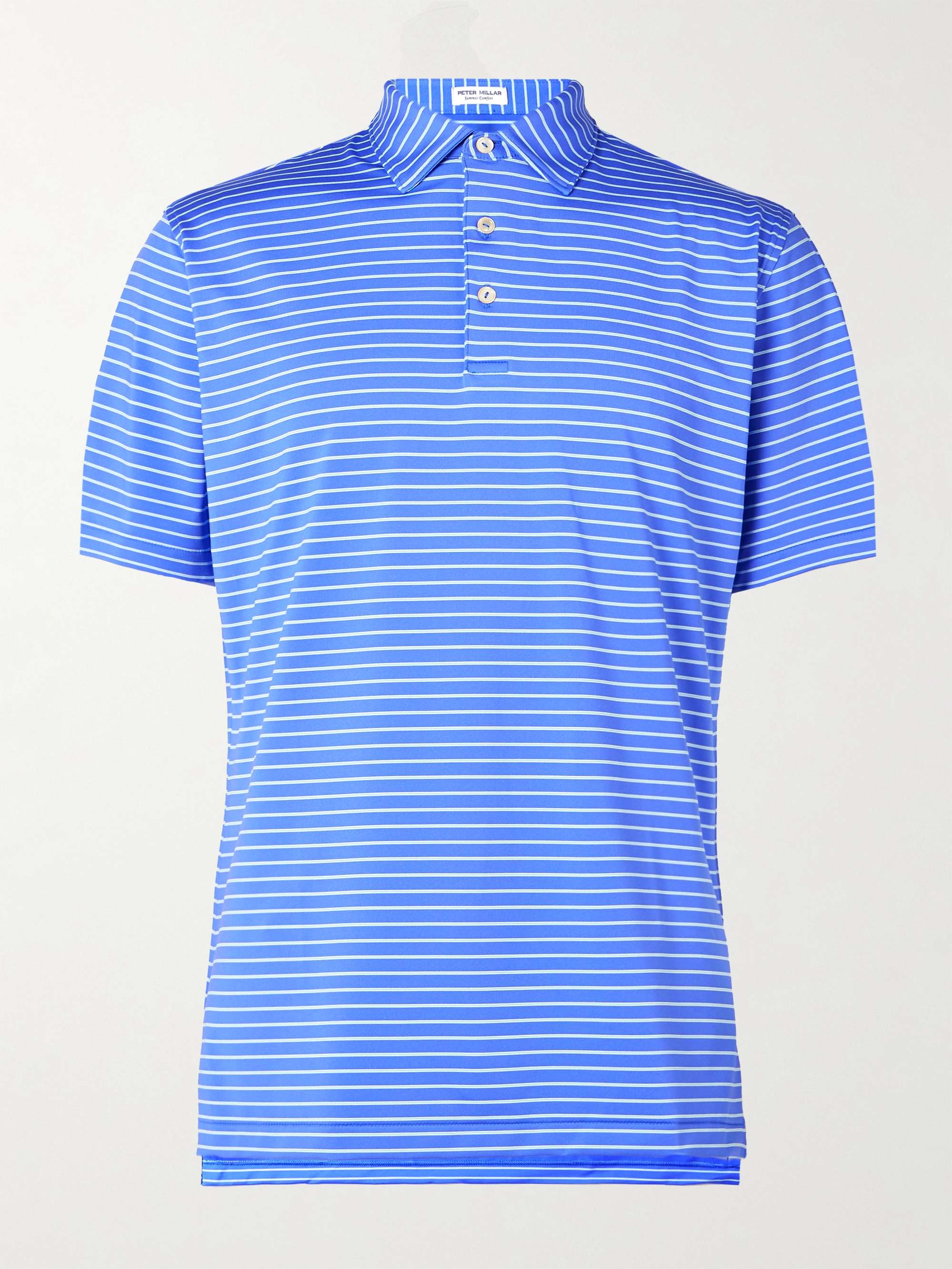 PETER MILLAR Drum Striped Tech-Jersey Golf Polo Shirt for Men