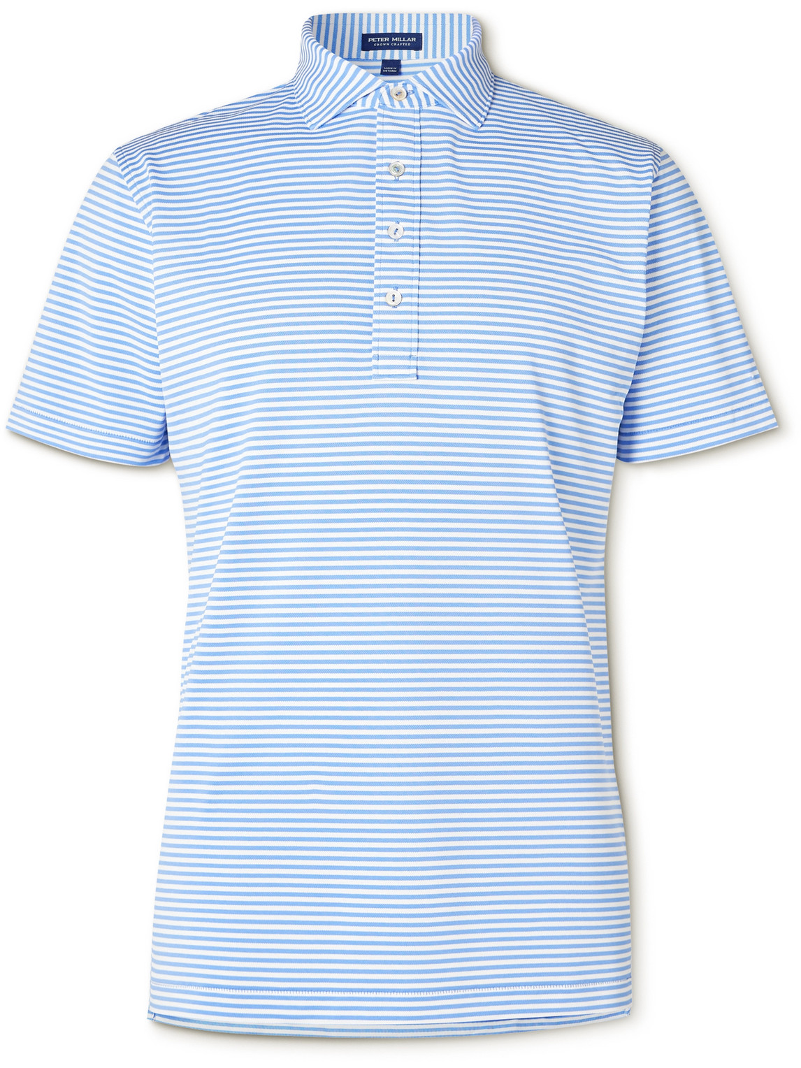 Peter Millar Mood Piqué Polo Shirt In Blue
