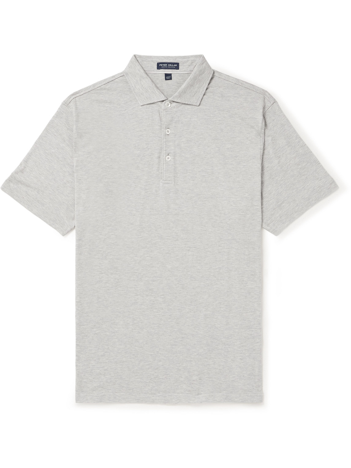 Shop Peter Millar Excursionist Stretch Cotton And Modal-blend Polo Shirt In Gray