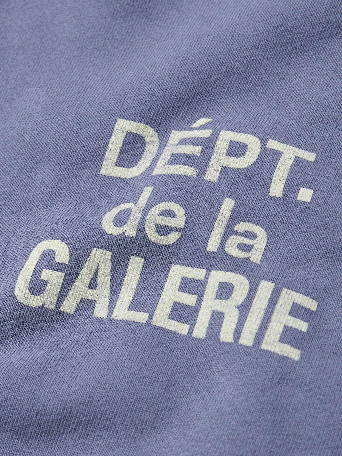 Shop Gallery Dept. Logo-print Cotton-jersey Hoodie In Blue
