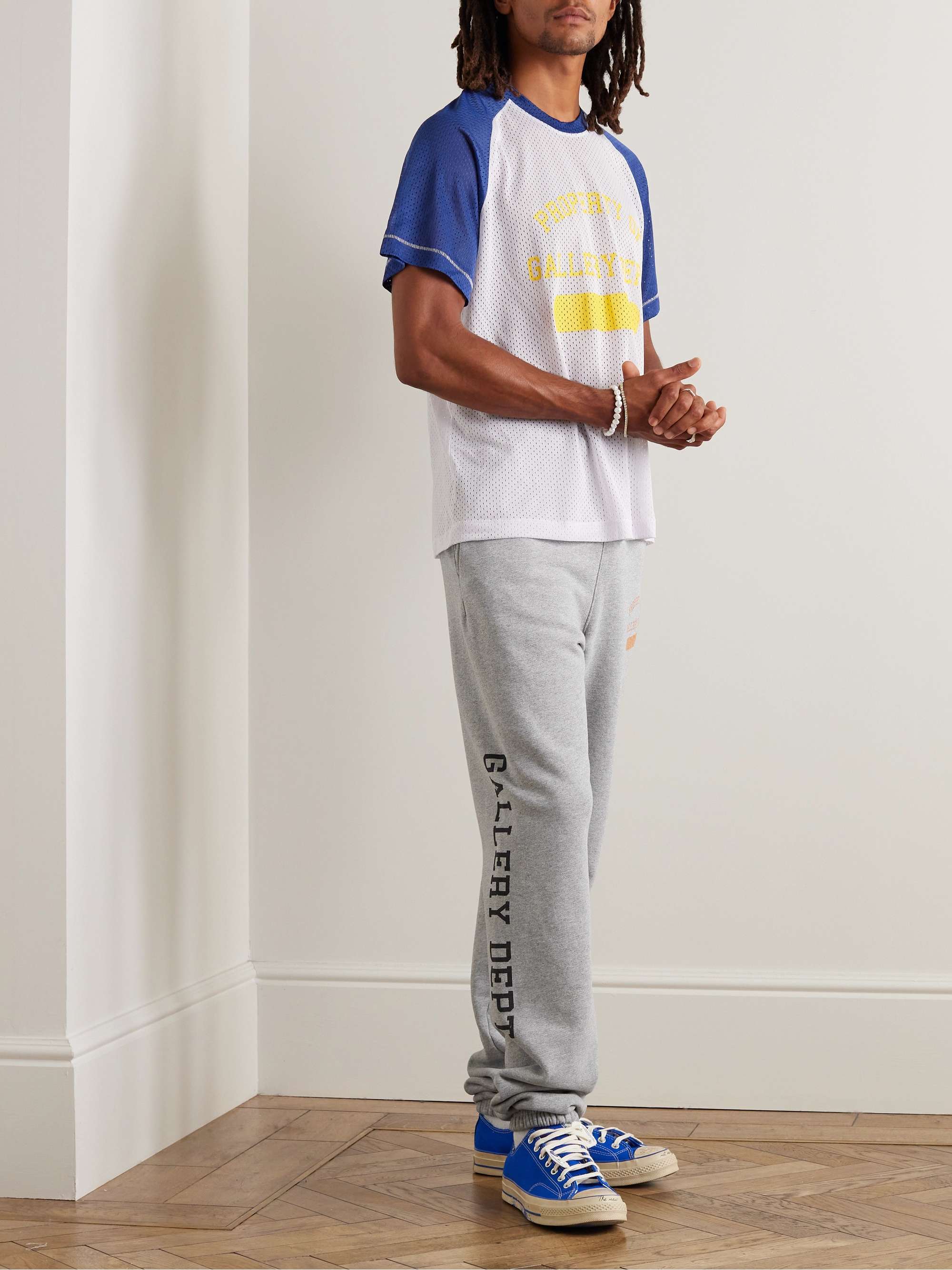 Tapered Logo-Print Cotton-Jersey Sweatpants