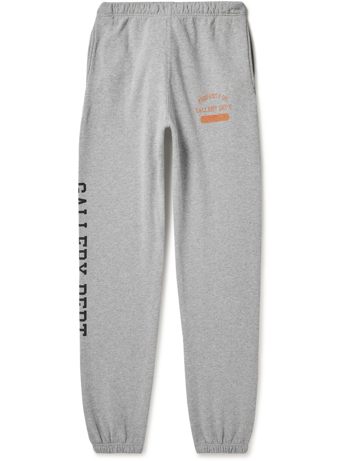 Shop Gallery Dept. Tapered Logo-print Cotton-jersey Sweatpants In Gray