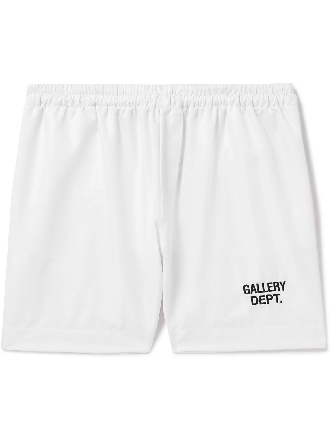 Gallery Dept. Zuma Straight-leg Logo-embroidered Cotton-poplin Shorts In White