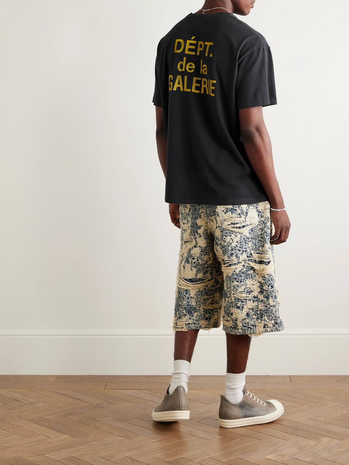 Gallery Dept. French Logo-print Cotton-jersey T-shirt In Black
