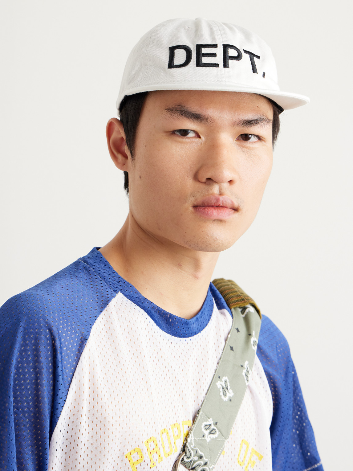 Shop Gallery Dept. Logo-embroidered Cotton-twill Baseball Cap In White
