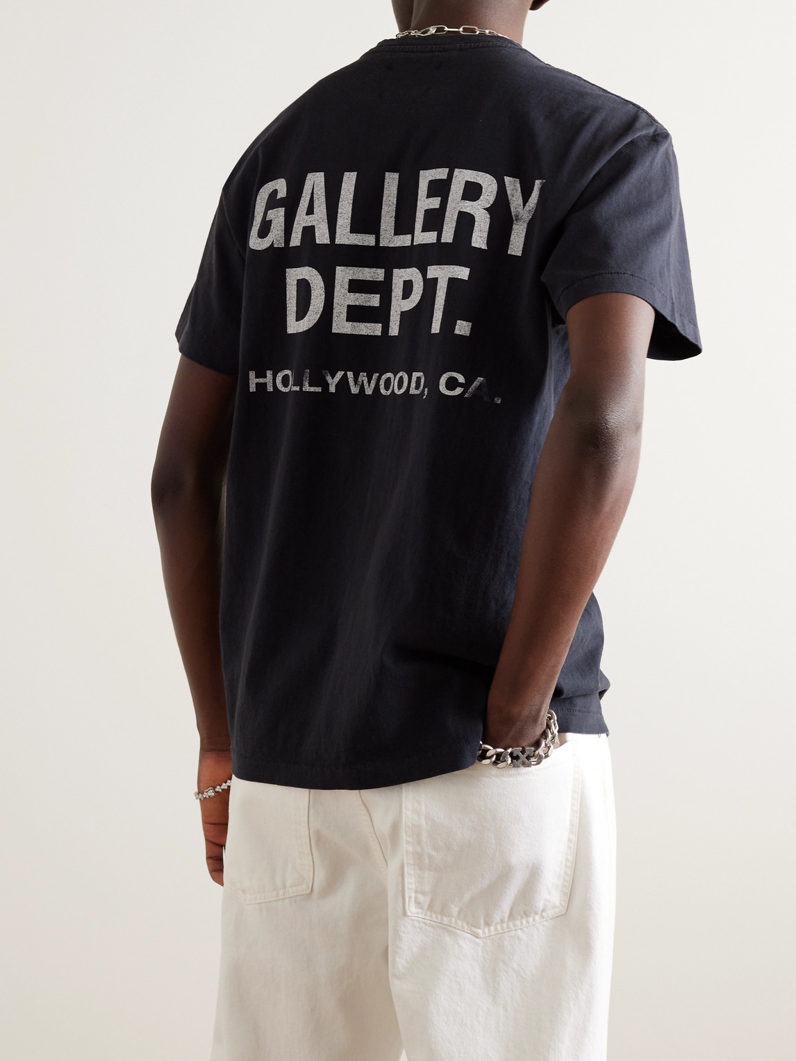 Shop Gallery Dept. Logo-print Cotton-jersey T-shirt In Black