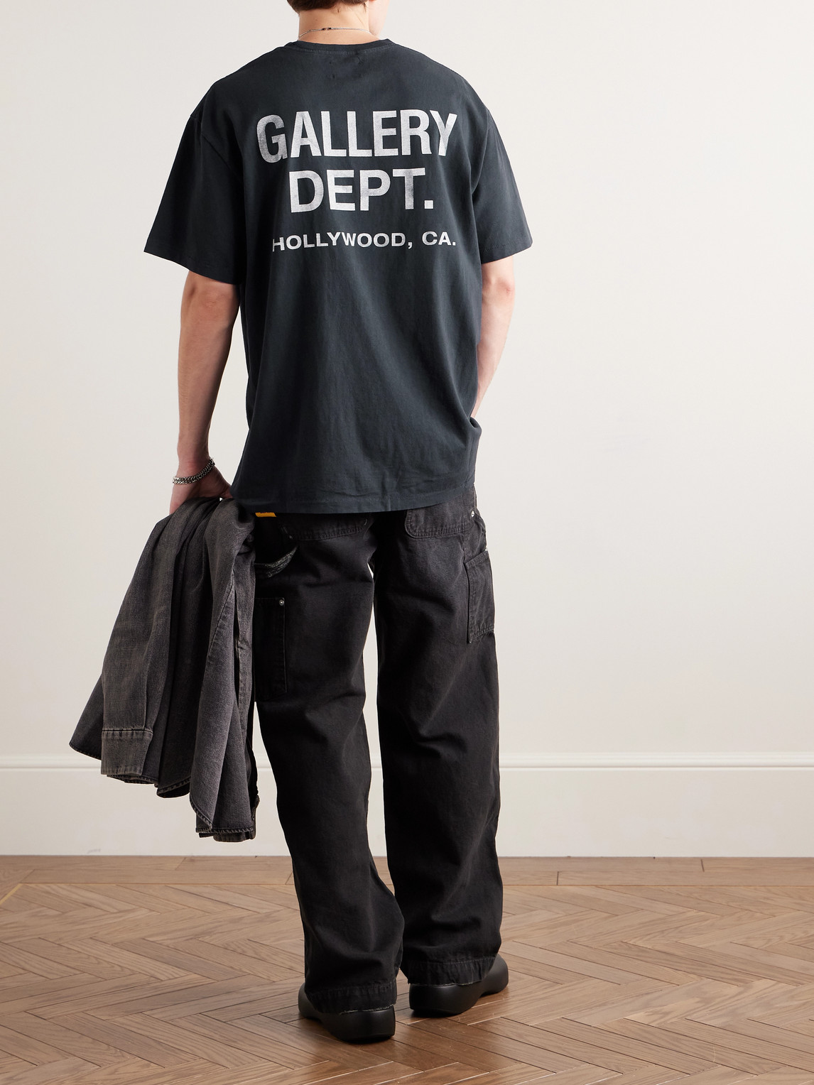 Shop Gallery Dept. Logo-print Cotton-jersey T-shirt In Black