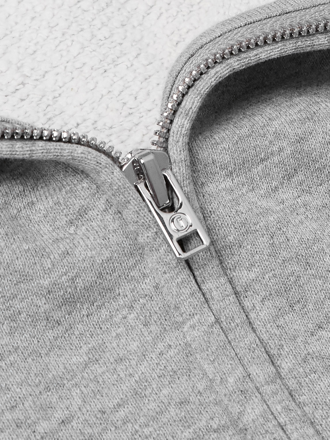 Gallery Dept. Logo-print Cotton-blend Jersey Zip-up Hoodie In Gray