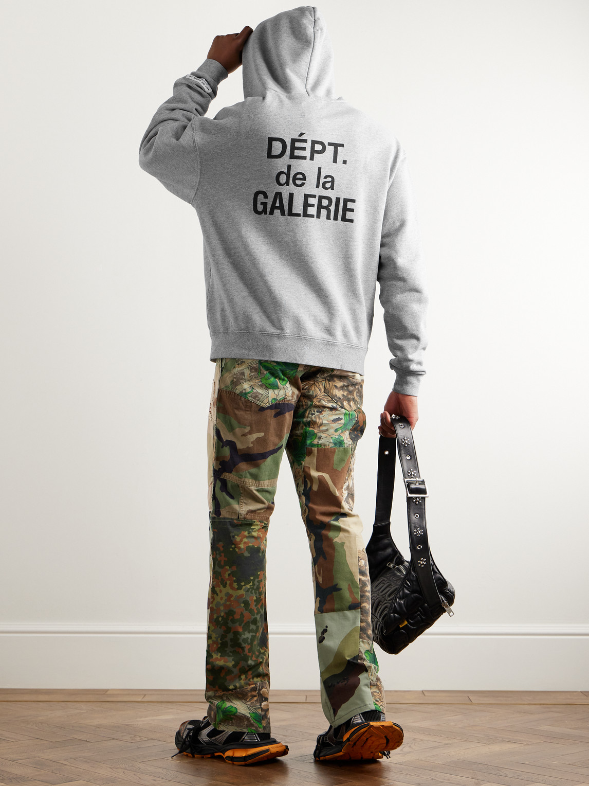 Shop Gallery Dept. Logo-print Cotton-blend Jersey Zip-up Hoodie In Gray