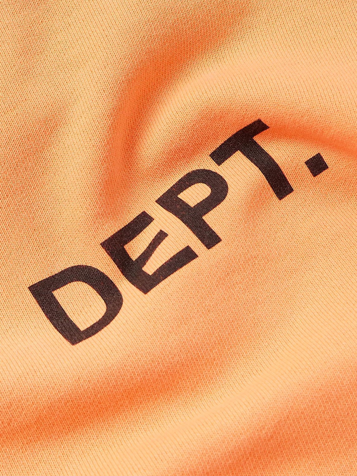 Shop Gallery Dept. Logo-print Cotton-jersey Hoodie In Orange