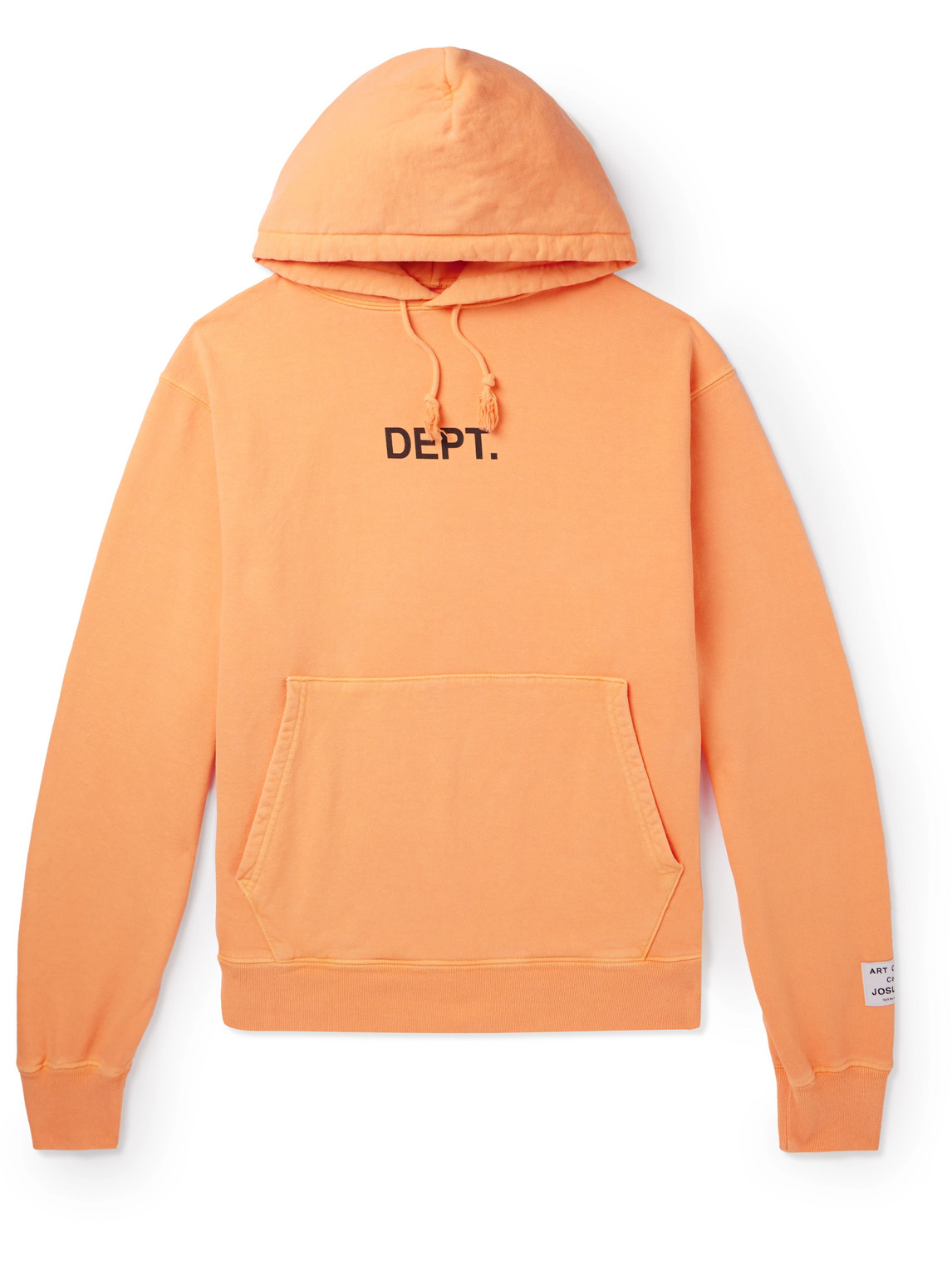 Shop Gallery Dept. Logo-print Cotton-jersey Hoodie In Orange