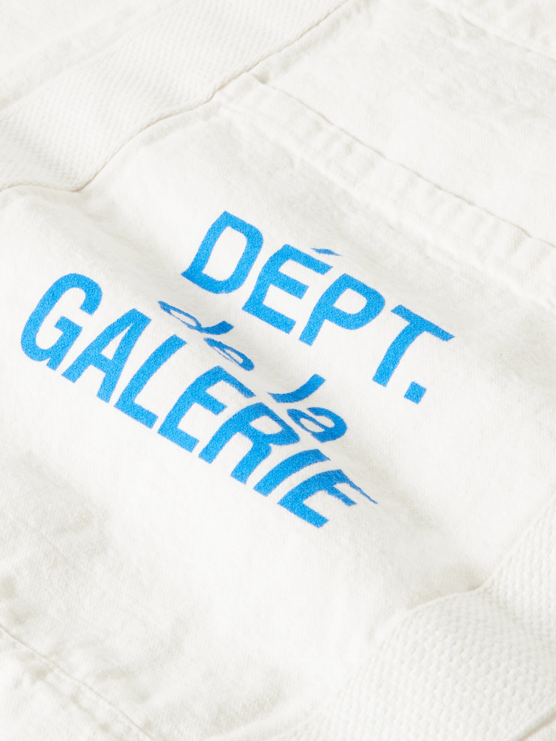 Shop Gallery Dept. Logo-print Webbing-trimmed Cotton-canvas Tote Bag In White