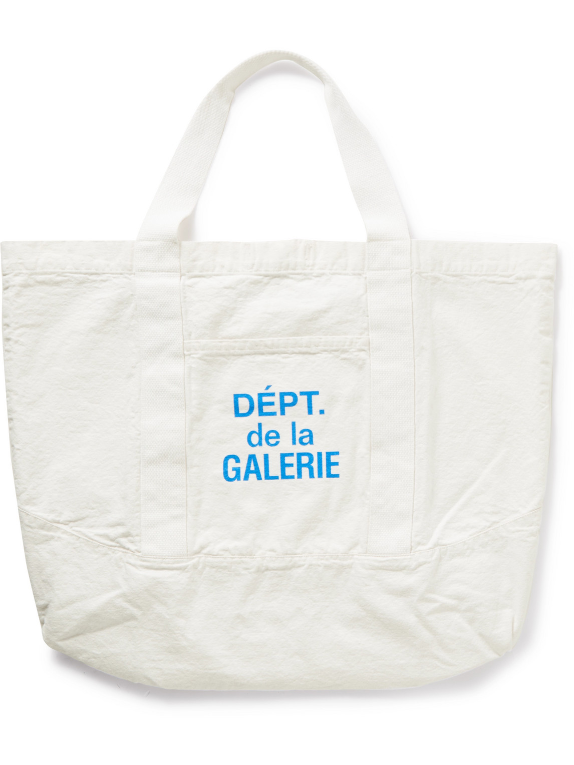 Shop Gallery Dept. Logo-print Webbing-trimmed Cotton-canvas Tote Bag In White