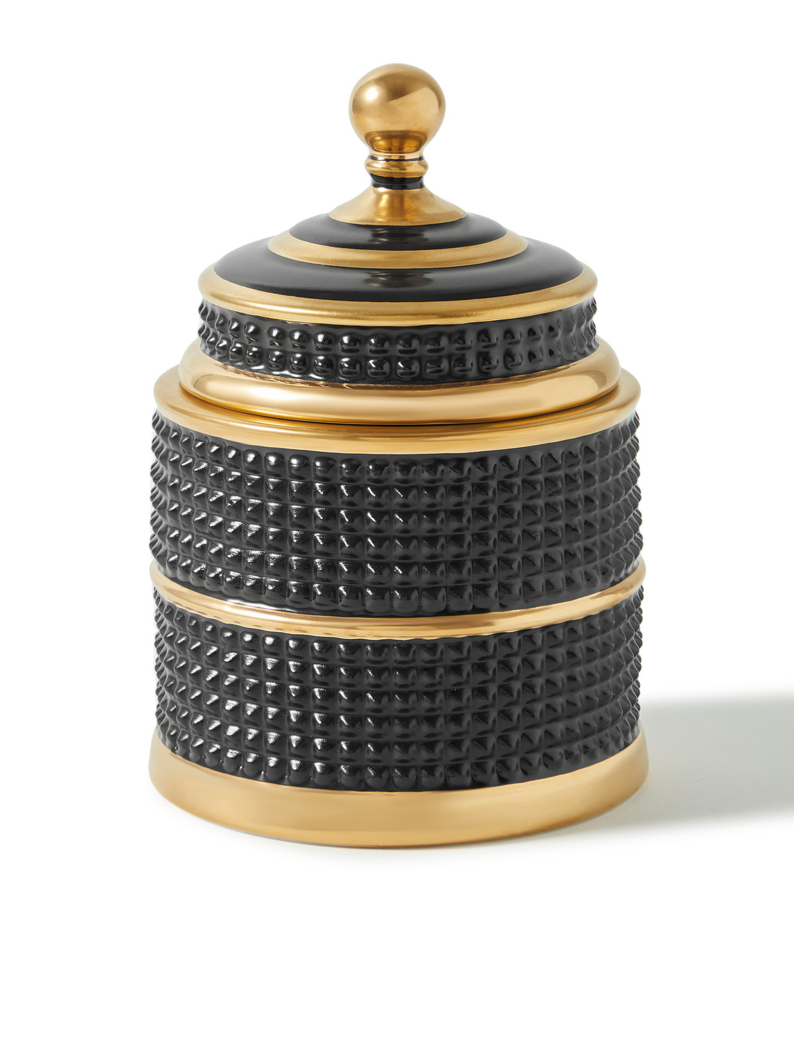 L'objet Bibliothèque Or Pink Champagne Scented Candle In Black