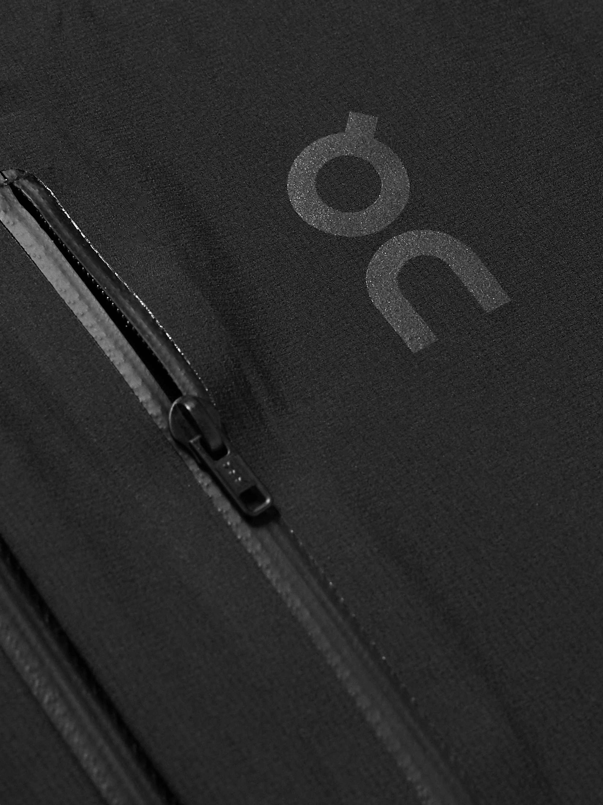 ON Weather Logo-Print Colour-Block Shell Hooded Jacket