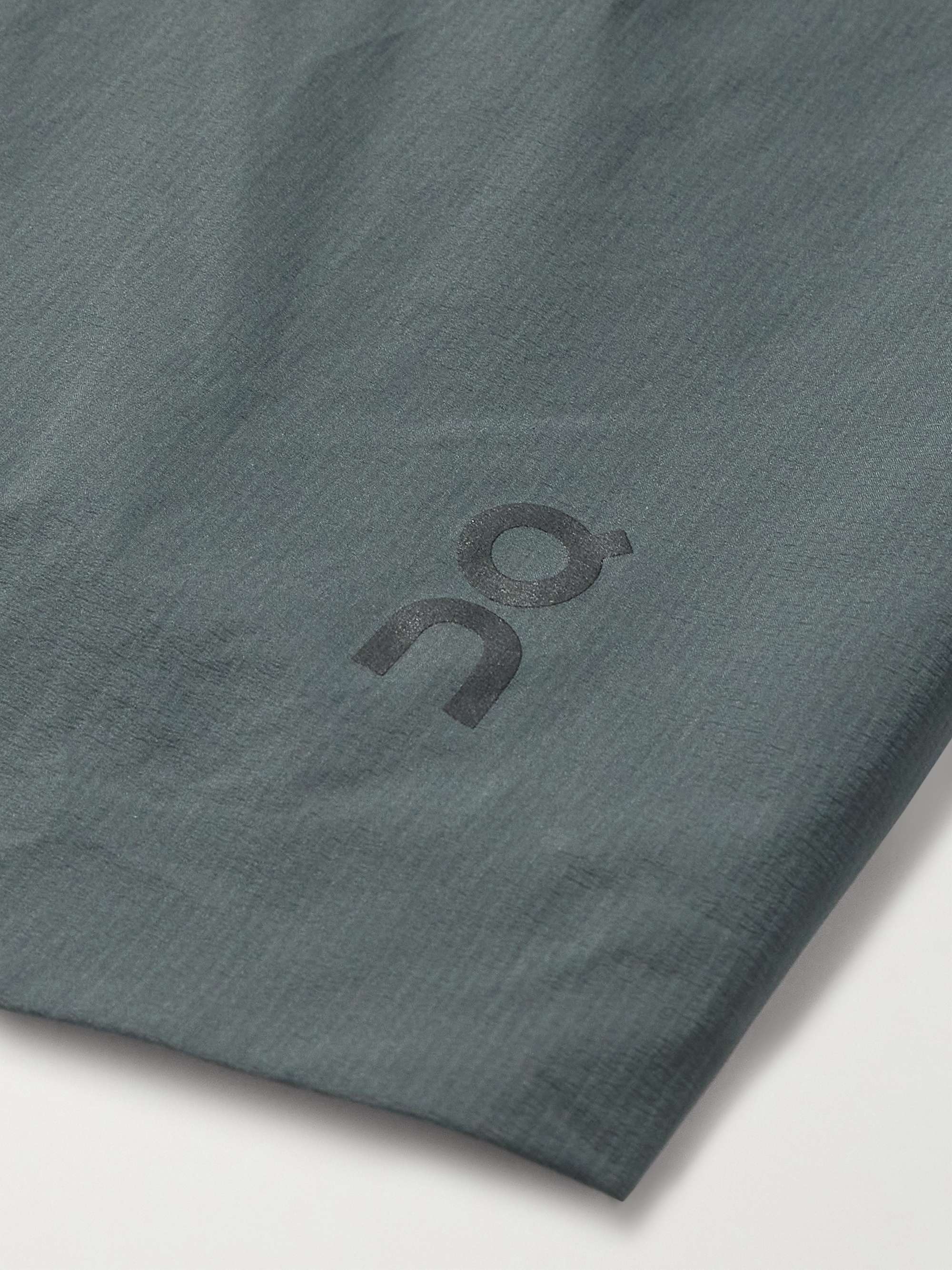 ON Weather Logo-Print Colour-Block Shell Hooded Jacket