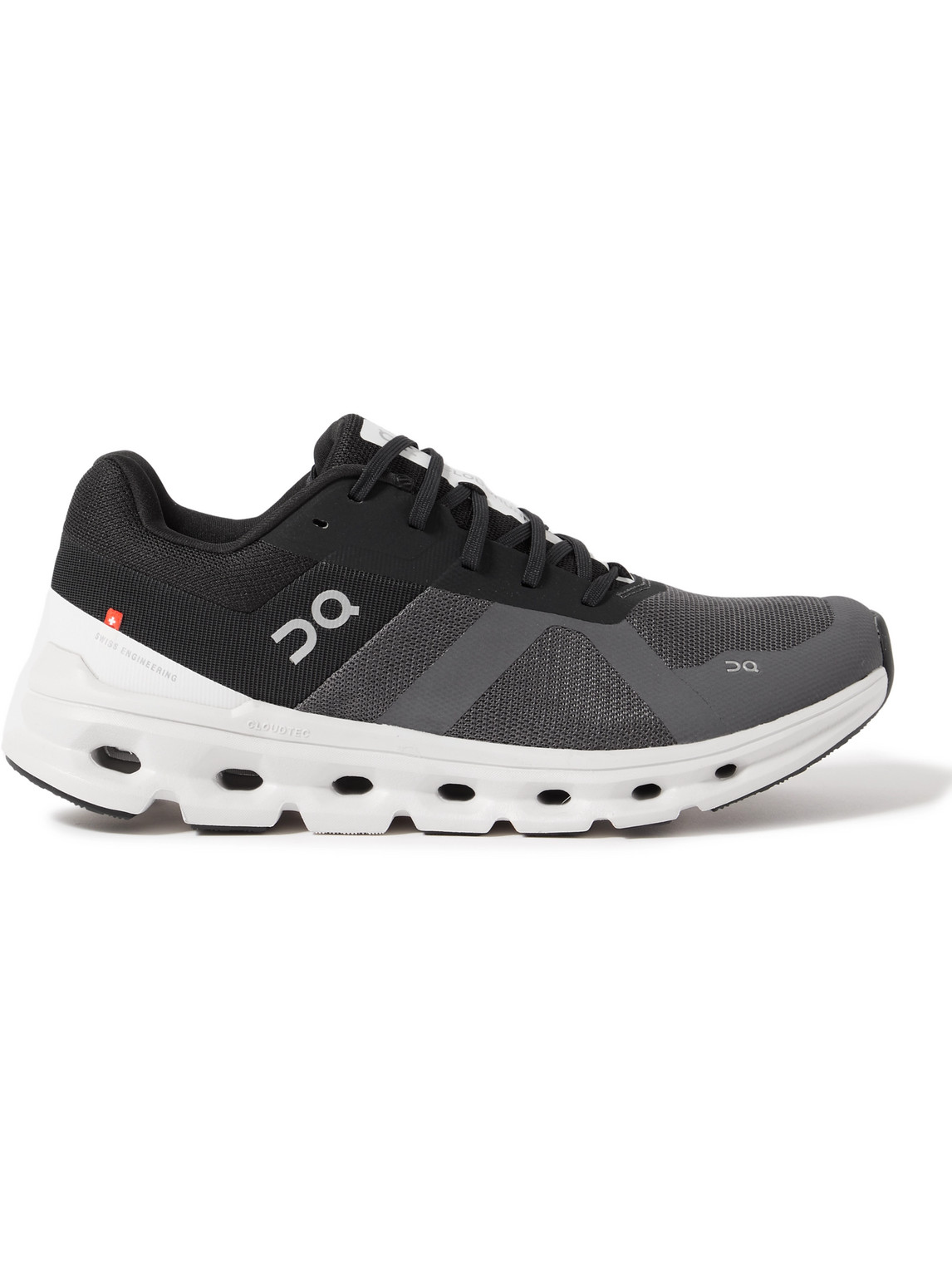 On Men's Cloudrunner Running Shoes In Eclipse/frost In Black