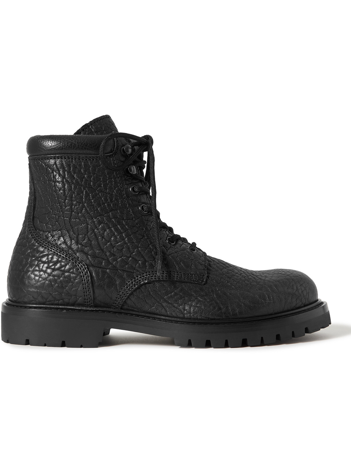 Officine Creative Boss Full-grain Leather Boots In Black