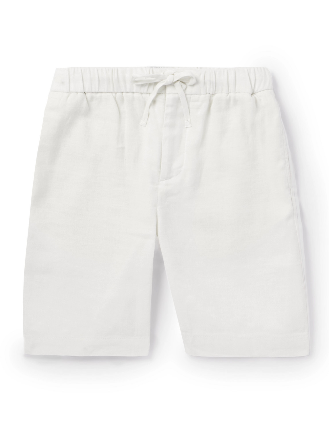 FRESCOBOL CARIOCA FELIPE STRAIGHT-LEG LINEN AND COTTON-BLEND DRAWSTRING SHORTS