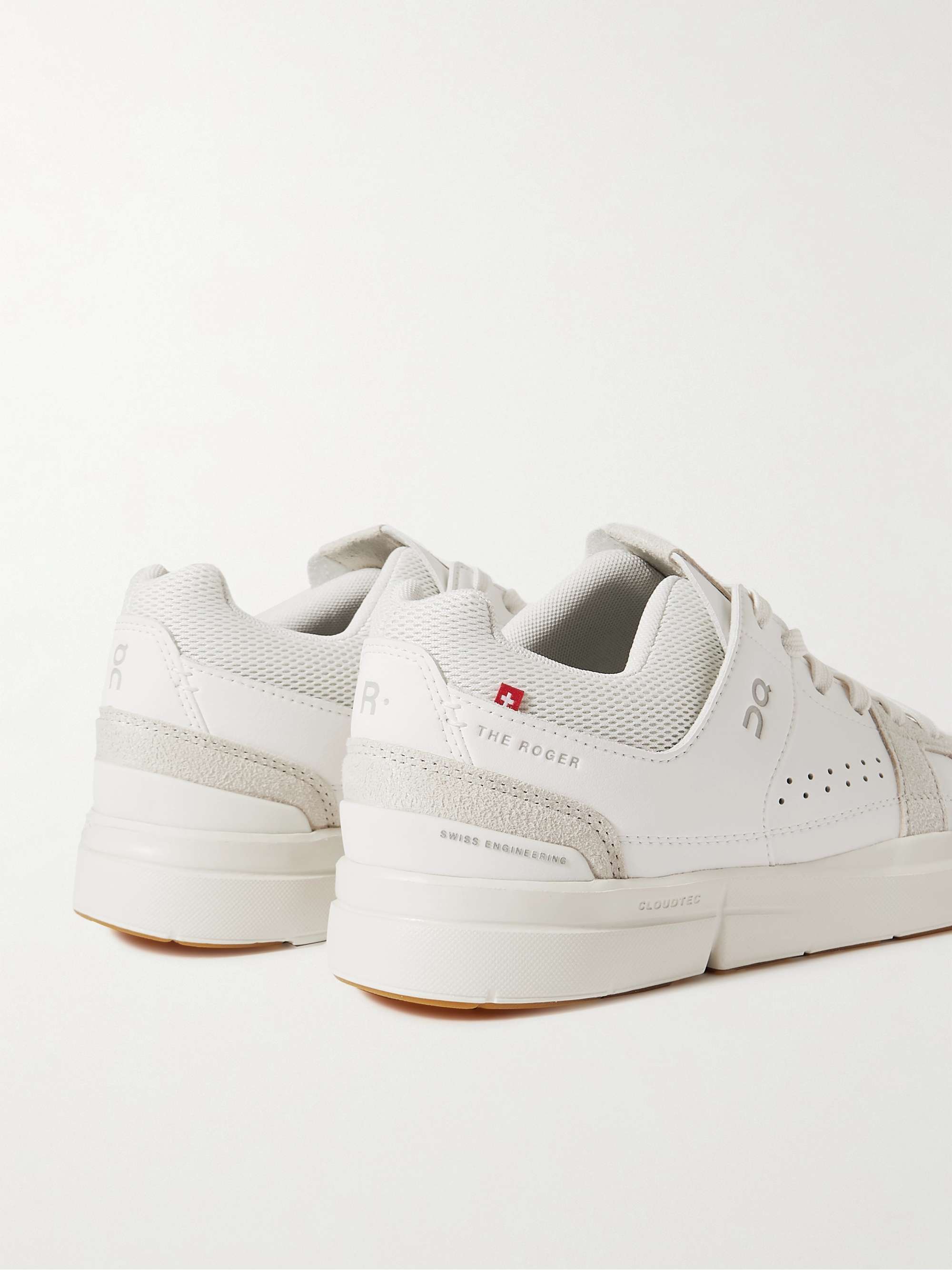 ON The Roger Clubhouse Faux Suede and Mesh-Trimmed Faux Leather Sneakers
