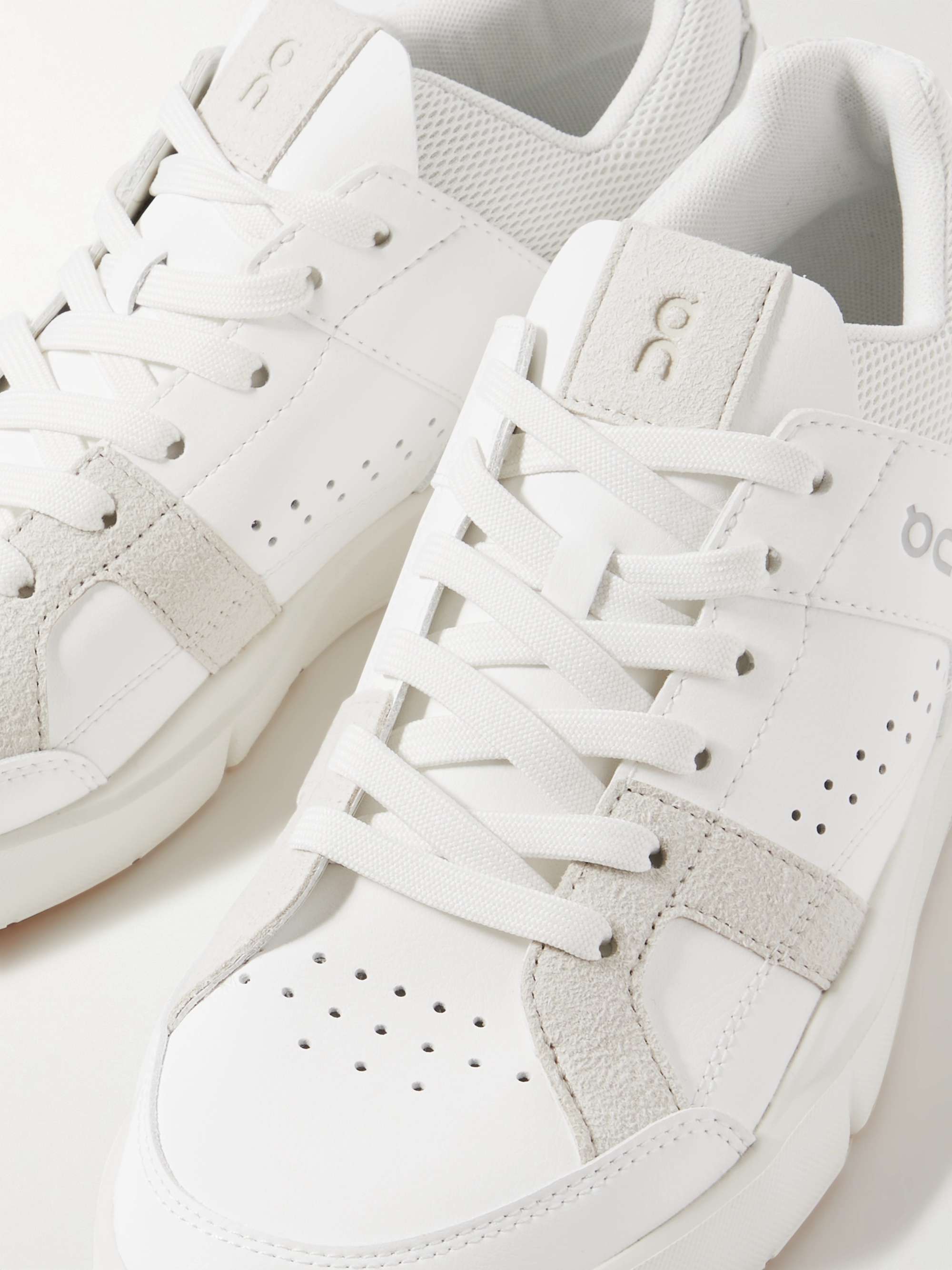 ON The Roger Clubhouse Faux Suede and Mesh-Trimmed Faux Leather Sneakers