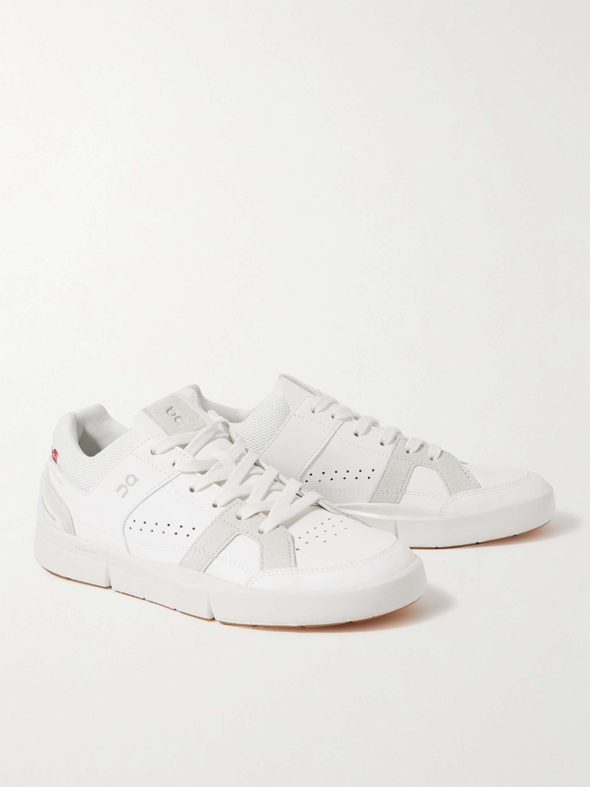 ON The Roger Clubhouse Faux Suede and Mesh-Trimmed Faux Leather Sneakers