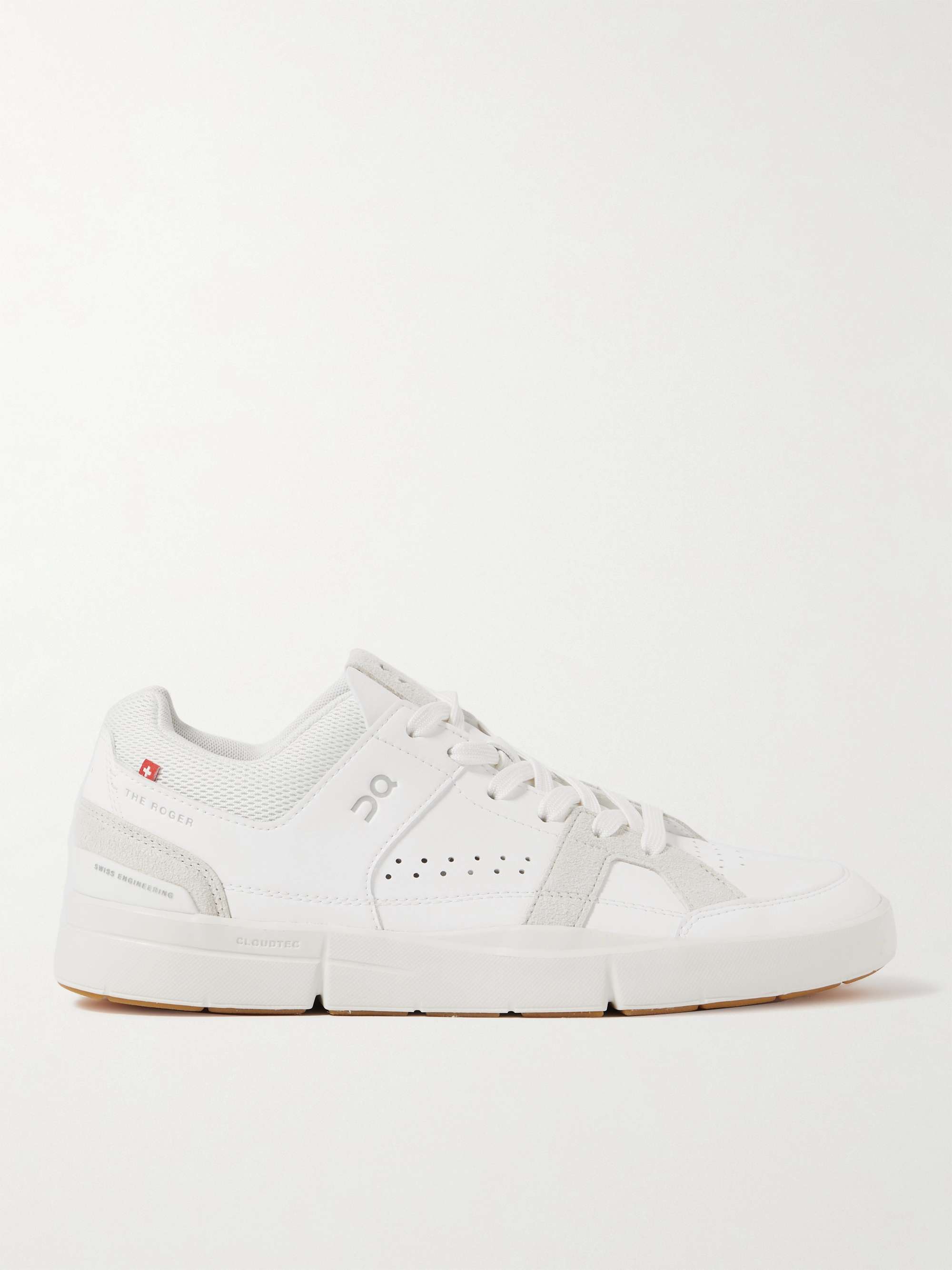 ON The Roger Clubhouse Faux Suede and Mesh-Trimmed Faux Leather Sneakers