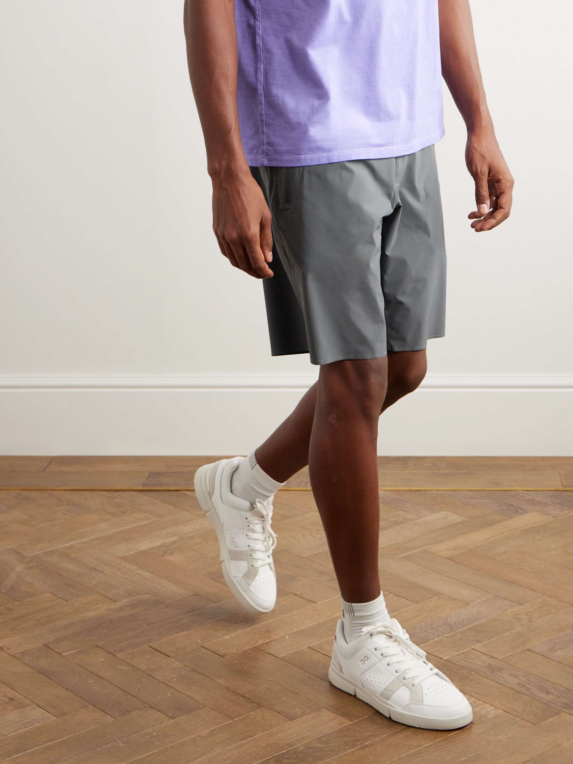 ON The Roger Clubhouse Faux Suede and Mesh-Trimmed Faux Leather Sneakers