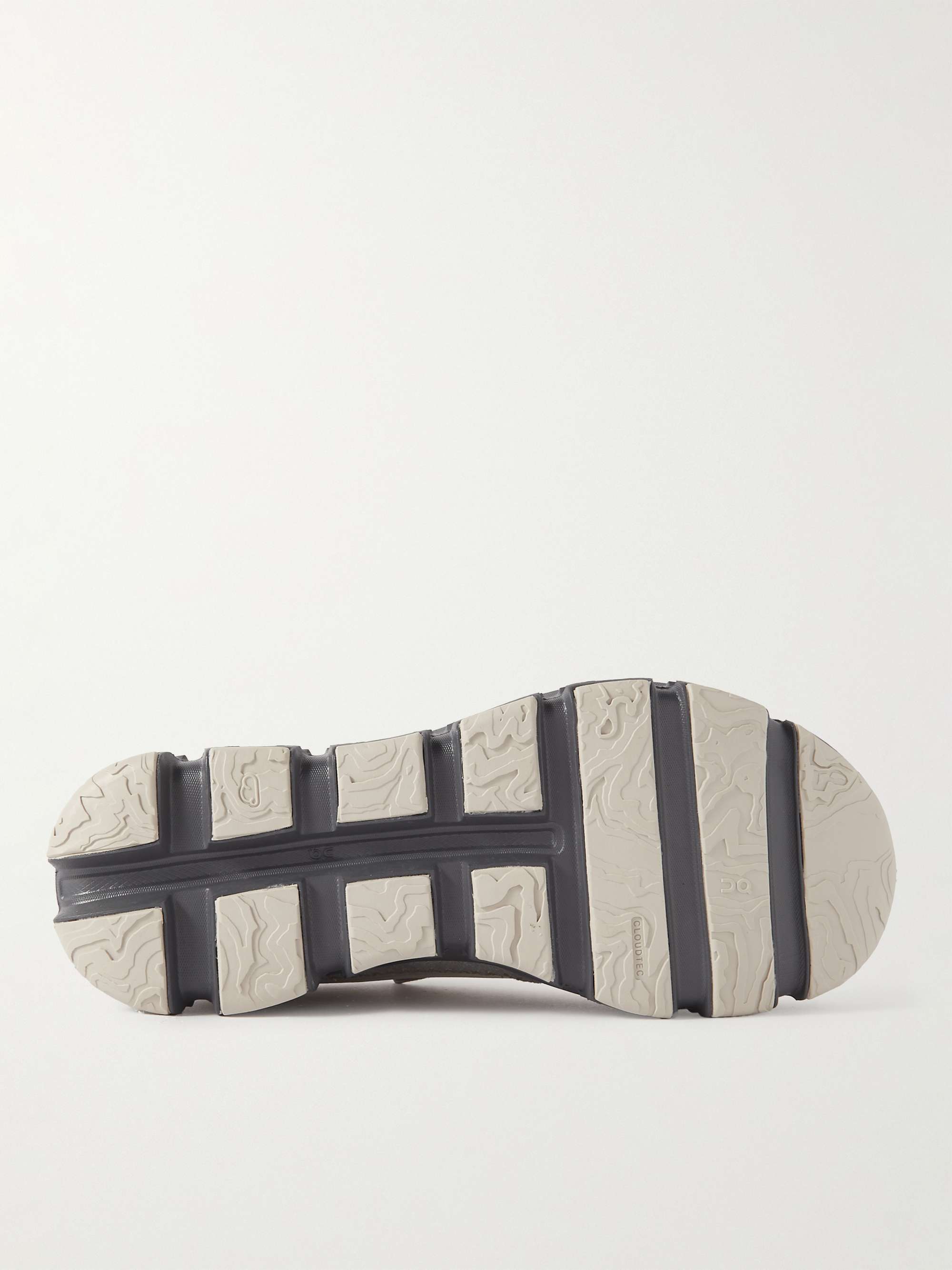 ON Cloudaway Faux Suede-Trimmed Recycled Mesh Running Sneakers