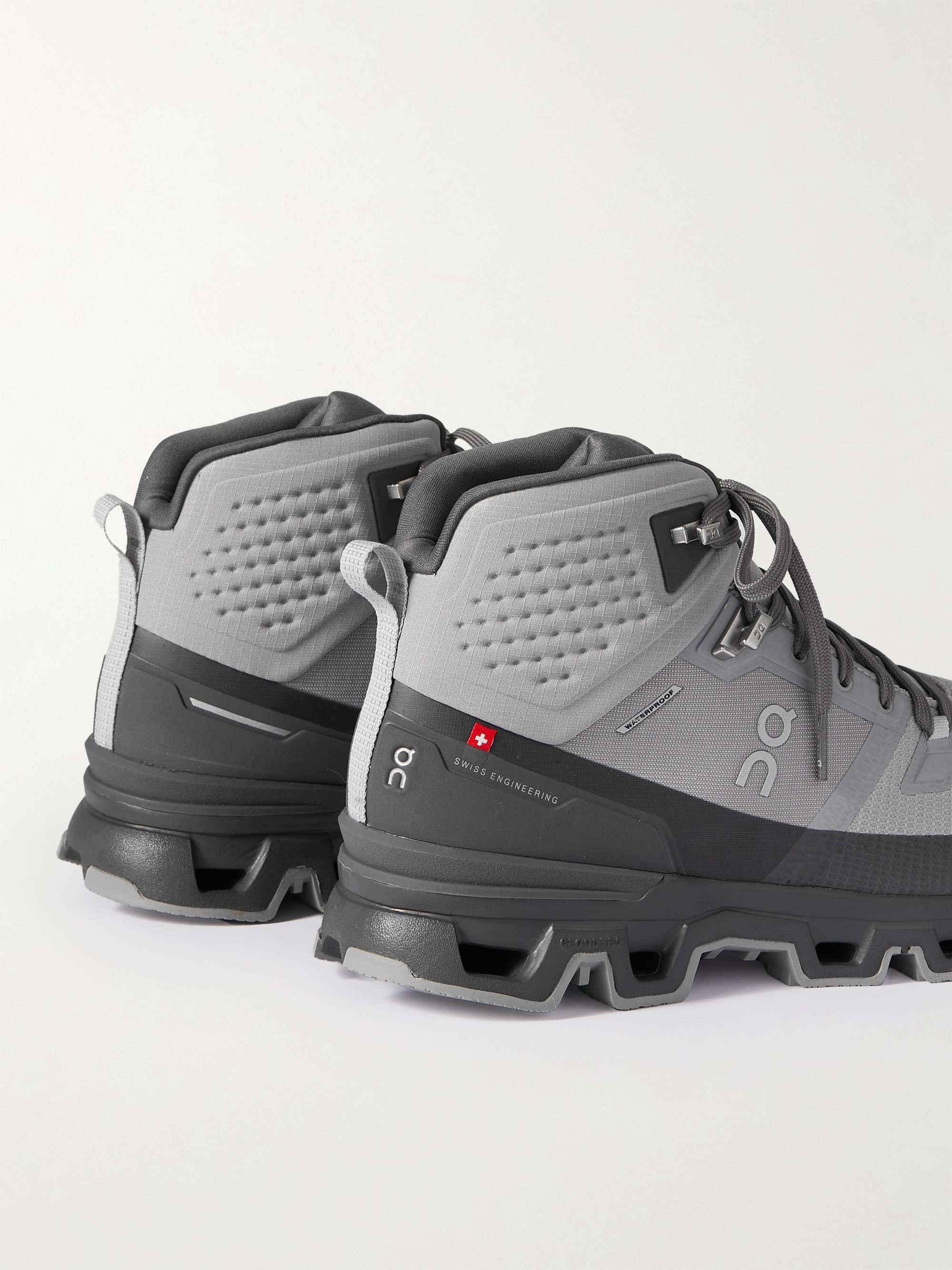 ON Cloudrock Waterproof Rubber-Trimmed Mesh Boots