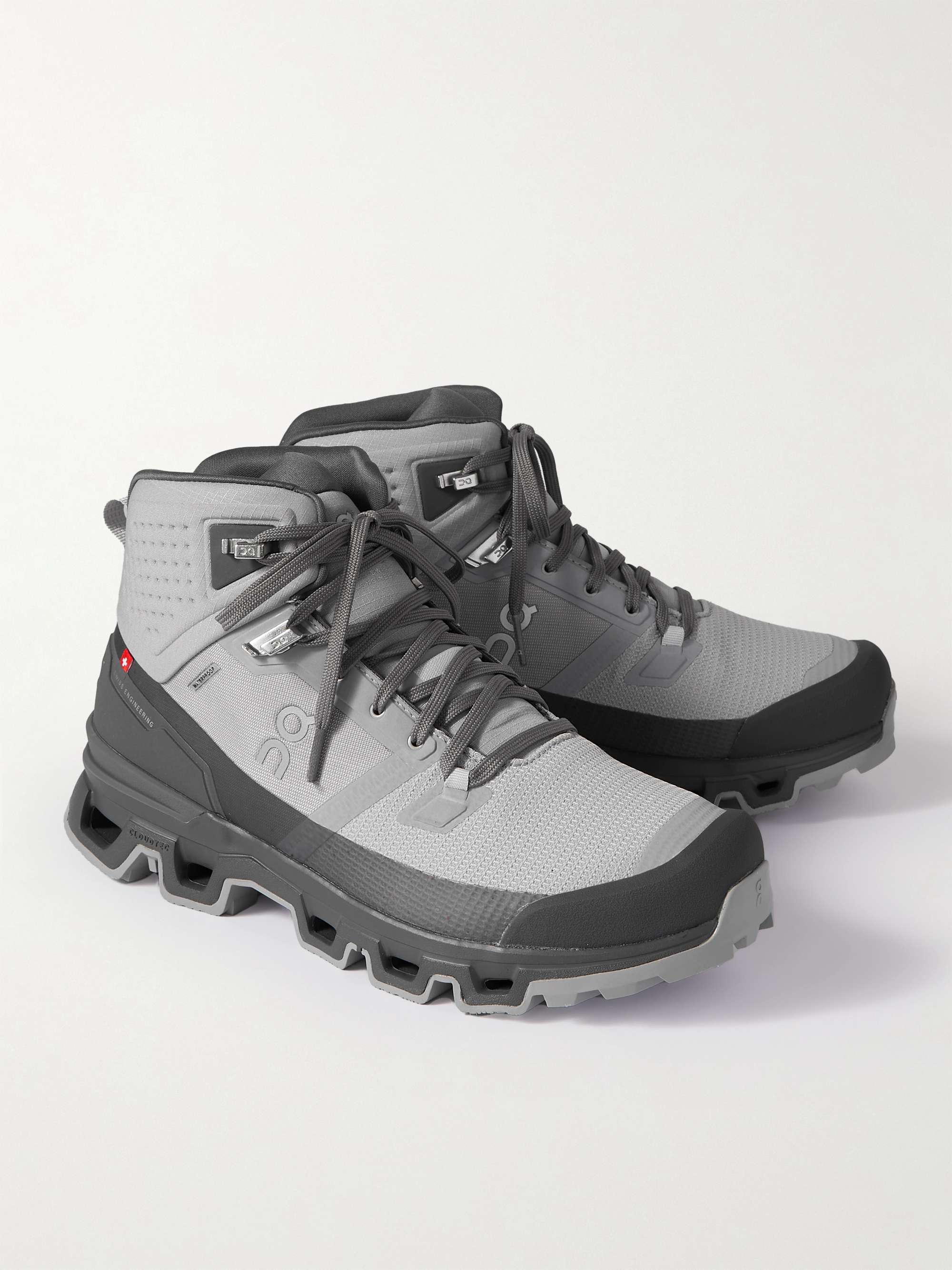 ON Cloudrock Waterproof Rubber-Trimmed Mesh Boots