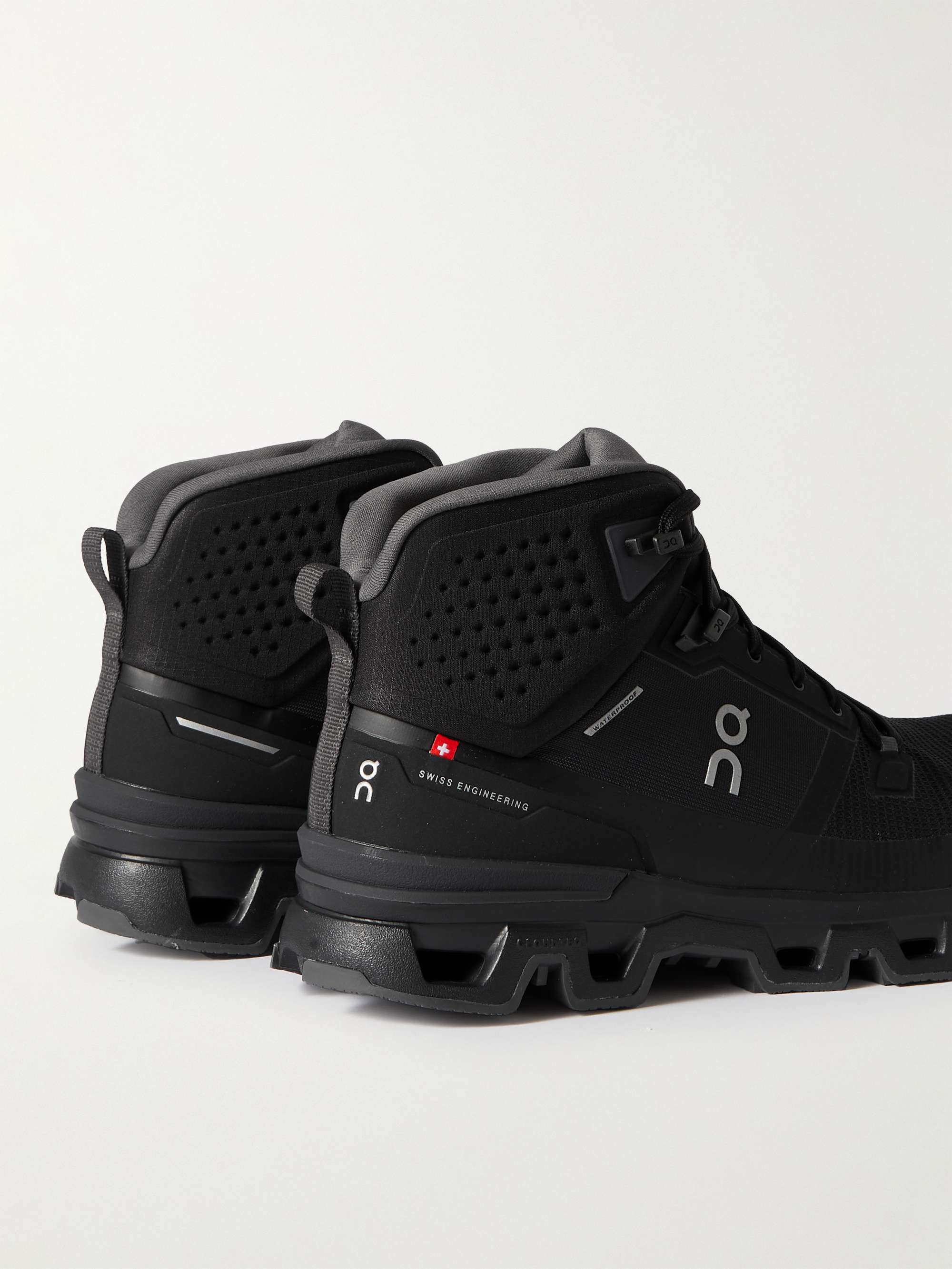 ON Cloudrock Waterproof Rubber-Trimmed Mesh Boots