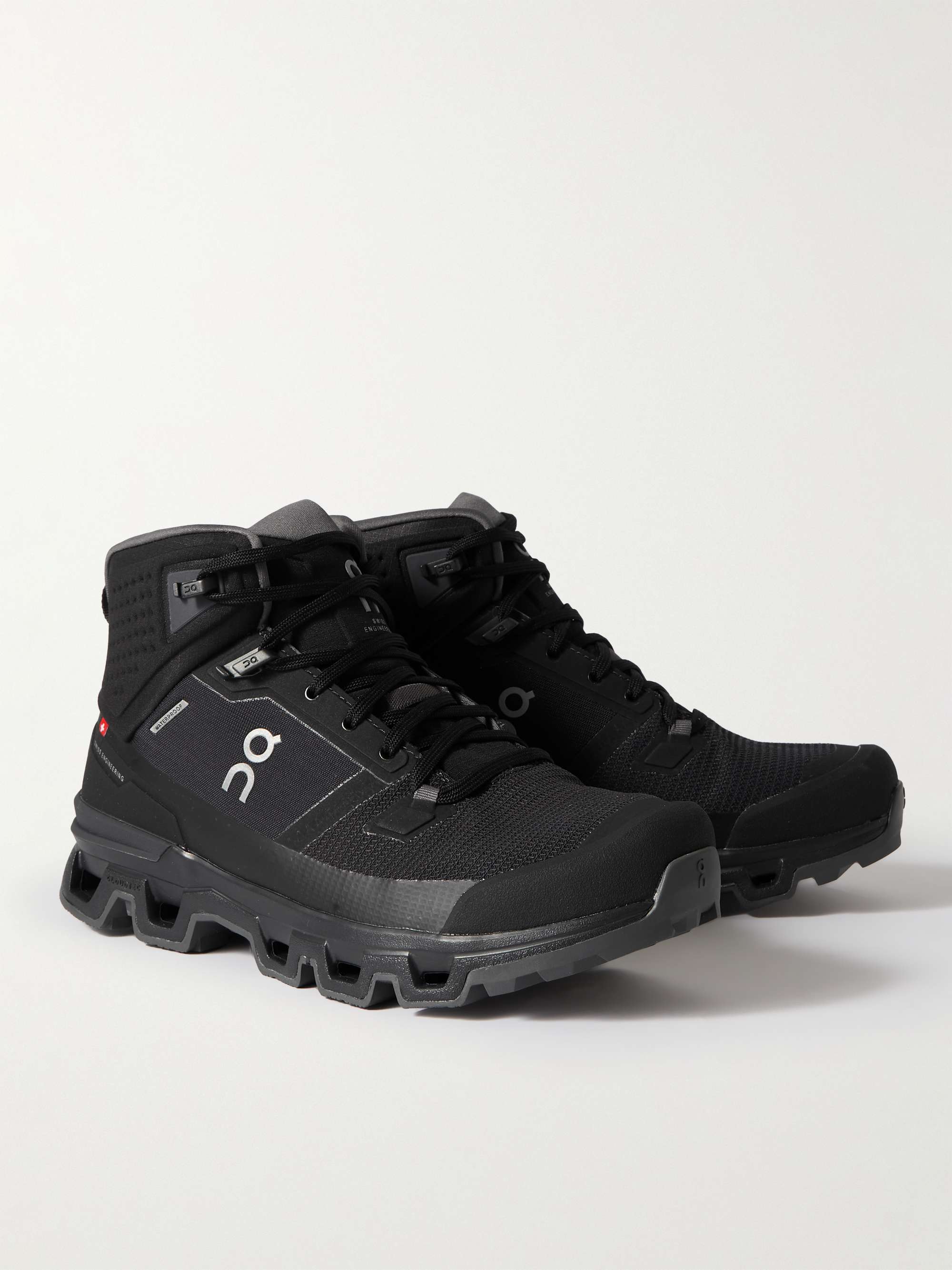 ON Cloudrock Waterproof Rubber-Trimmed Mesh Boots