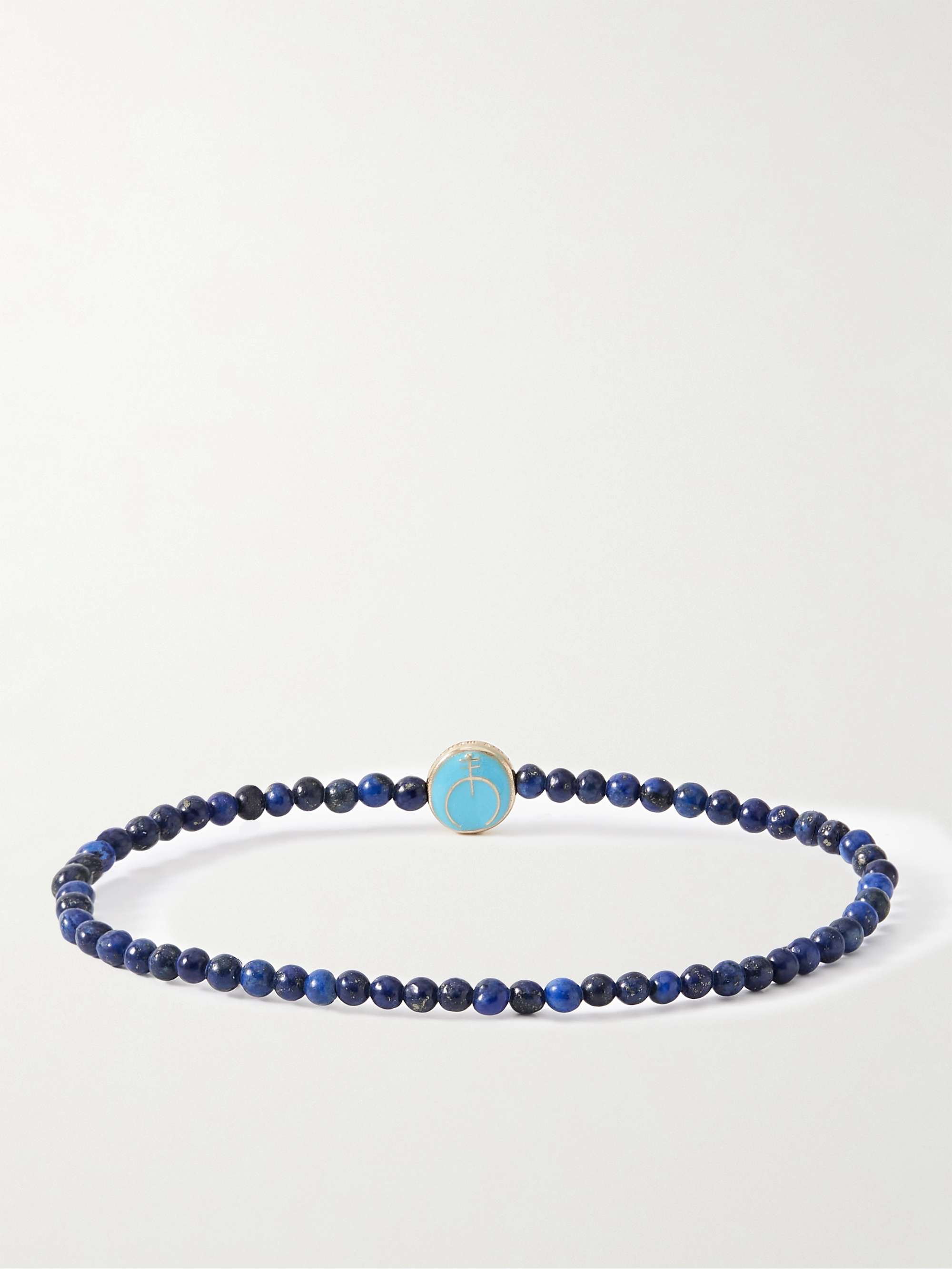 LUIS MORAIS Gold, Enamel and Lapis Lazuli Bracelet for Men | MR PORTER