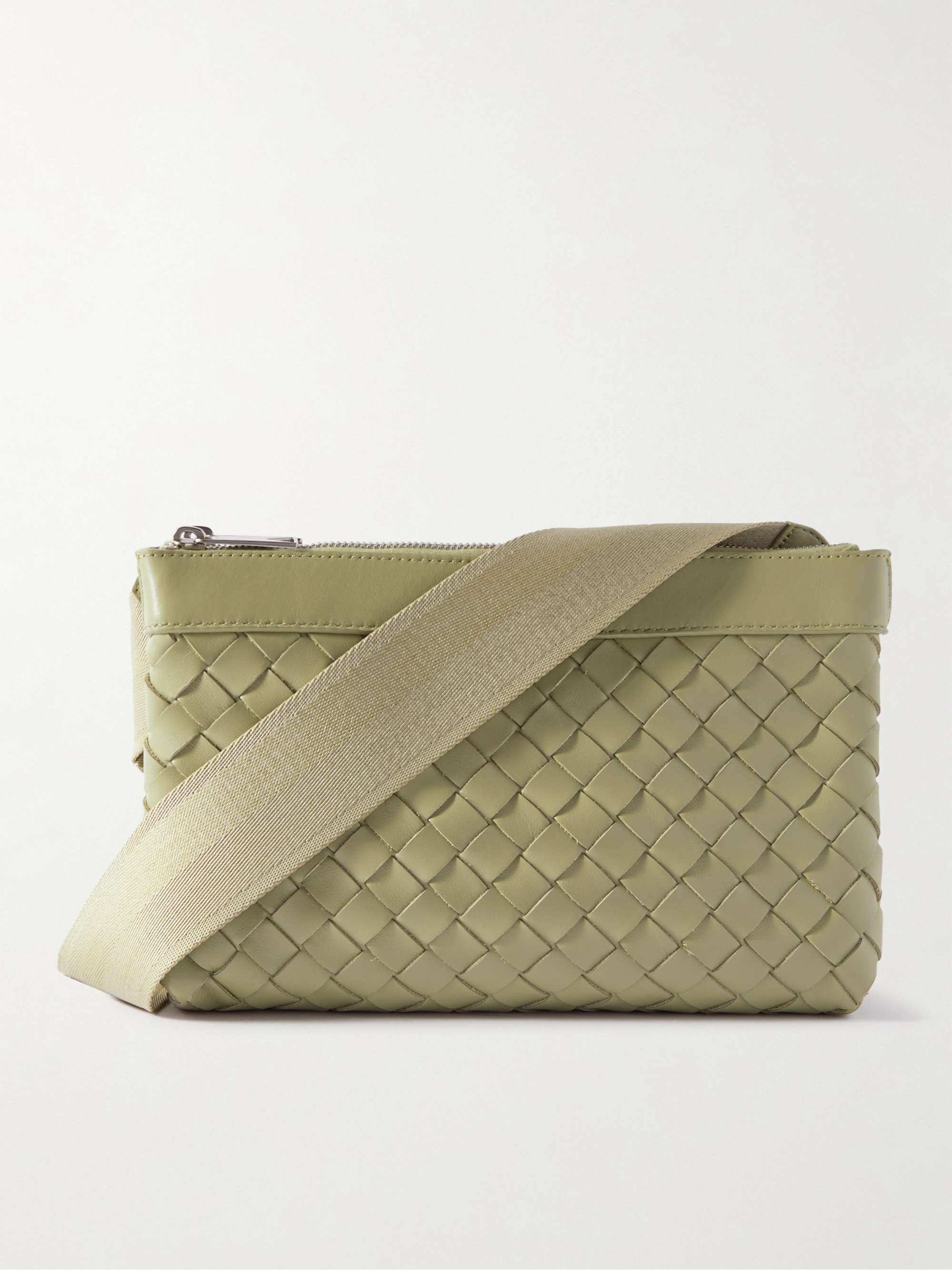 Bottega Veneta Woven Clutch in Green