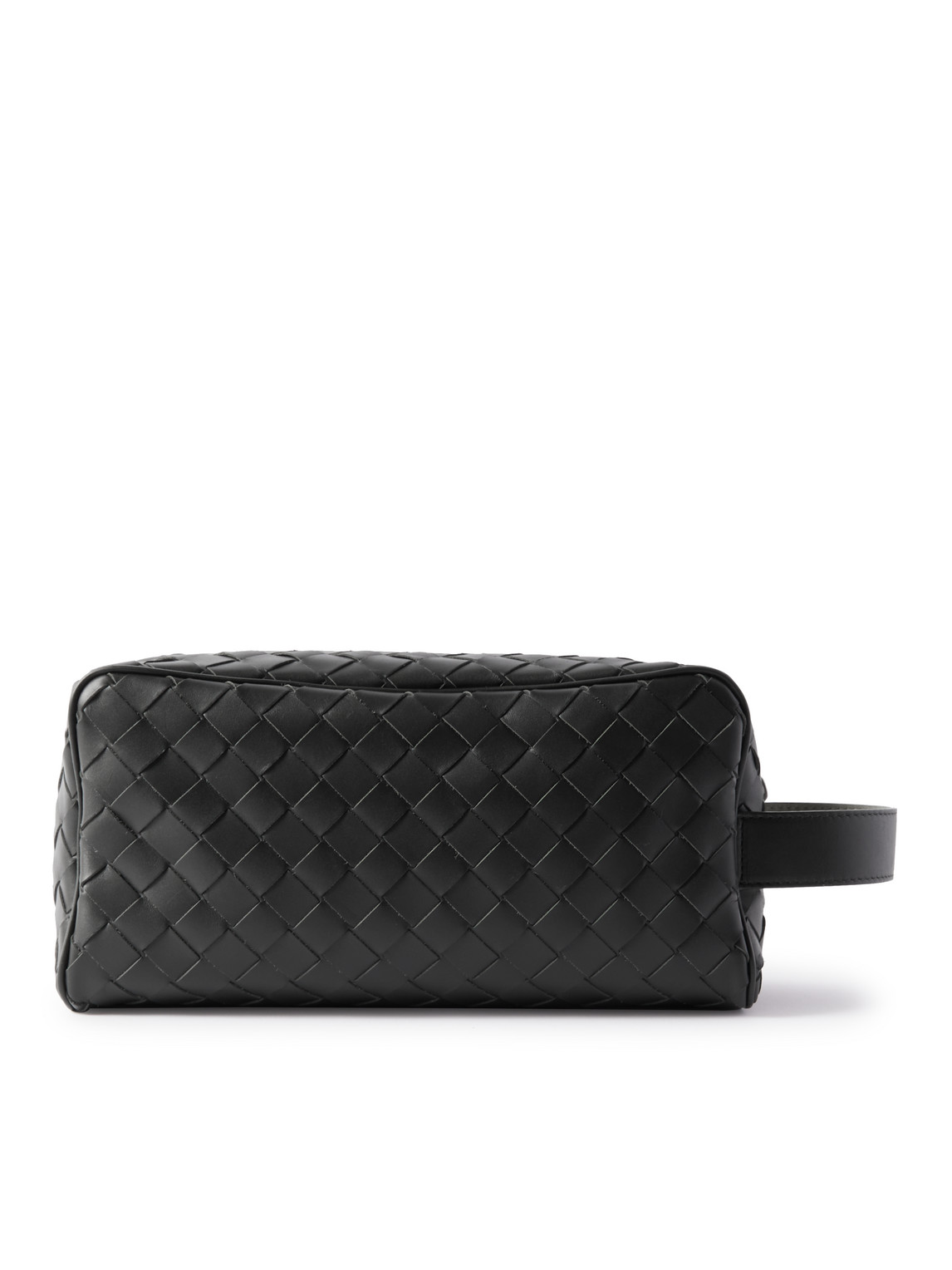 Shop Bottega Veneta Intrecciato Leather Pouch In Black